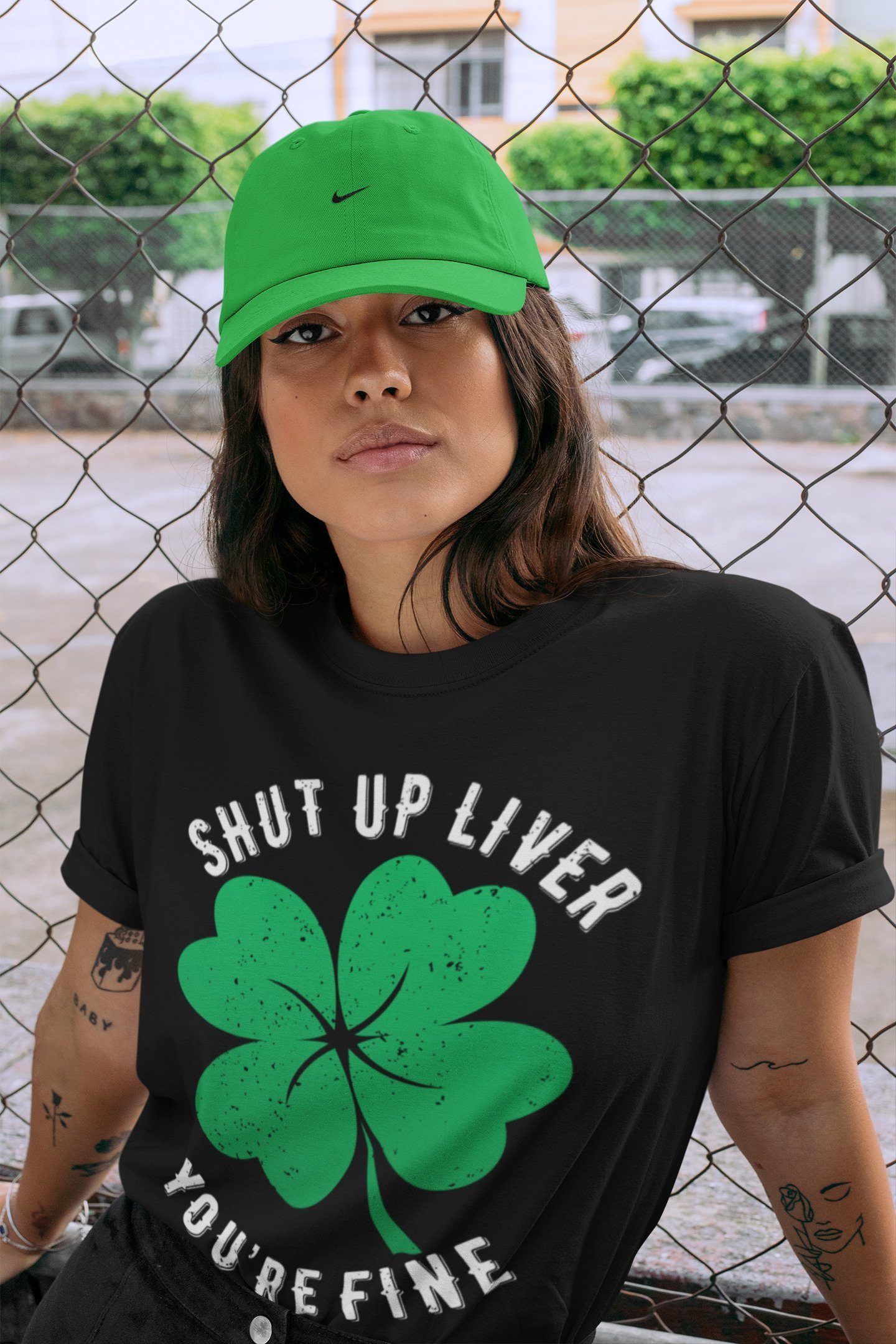 Shut Up Liver You're Fine Unisex Tops - Air Jordan 1 Lucky Green