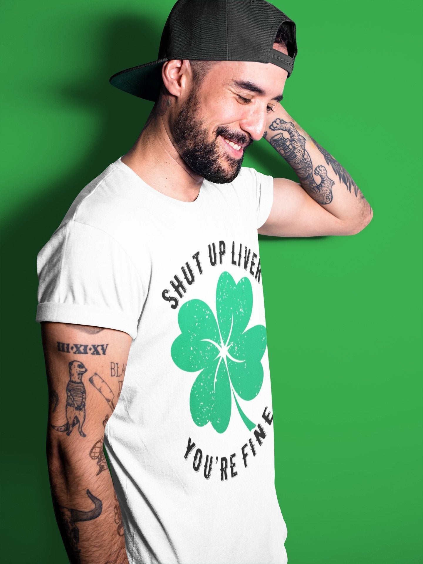 Shut Up Liver You're Fine Unisex Tops - Air Jordan 1 Lucky Green