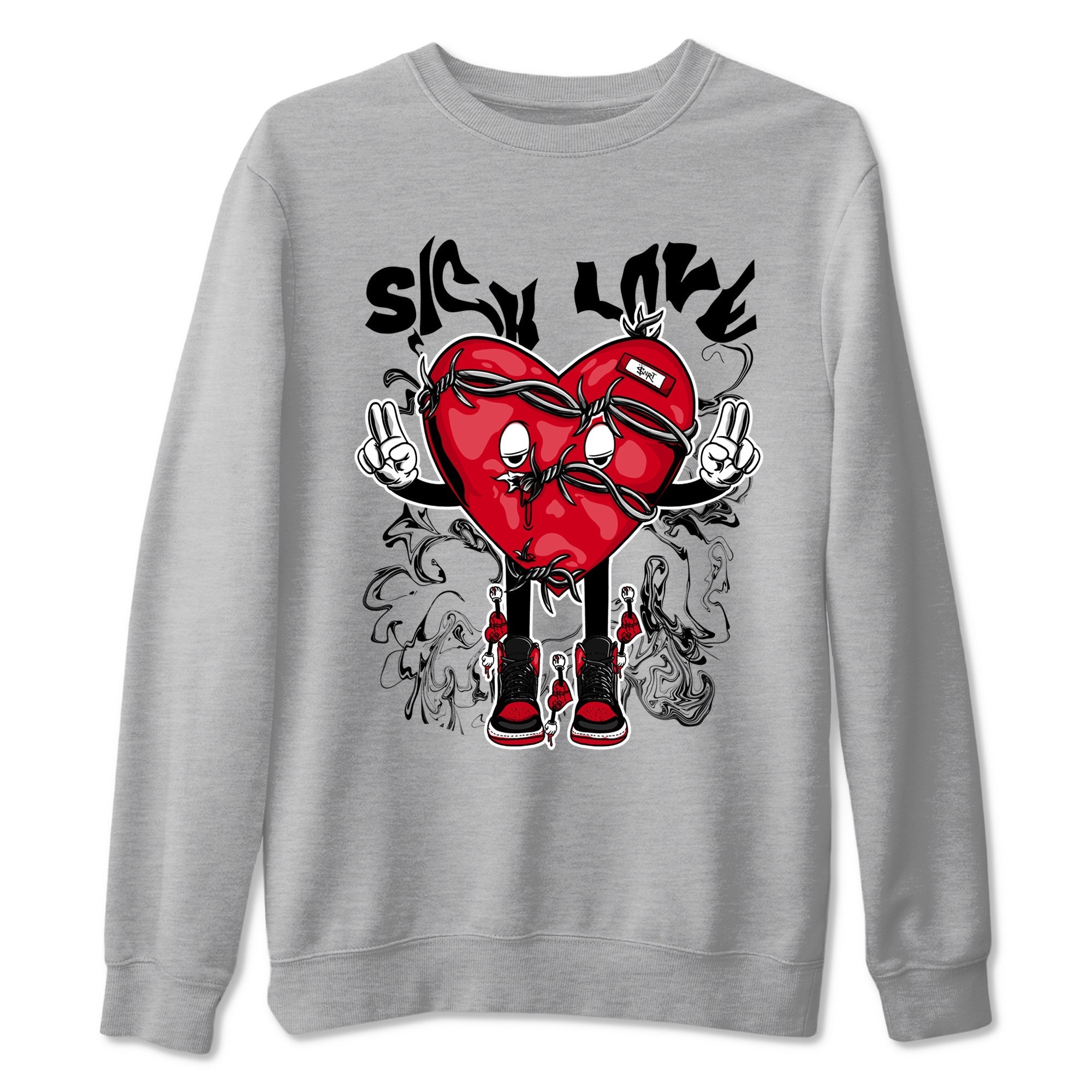 Sick Love snkmatch Tees - Air Jordan 1 '85 Bred