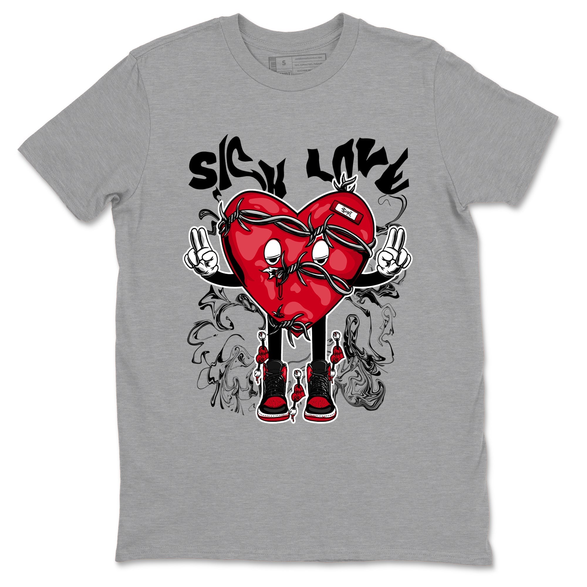 Sick Love snkmatch Tees - Air Jordan 1 '85 Bred