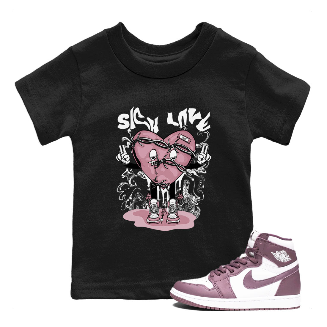Sick Love snkmatch Tee Kids - Air Jordan 1 Mauve