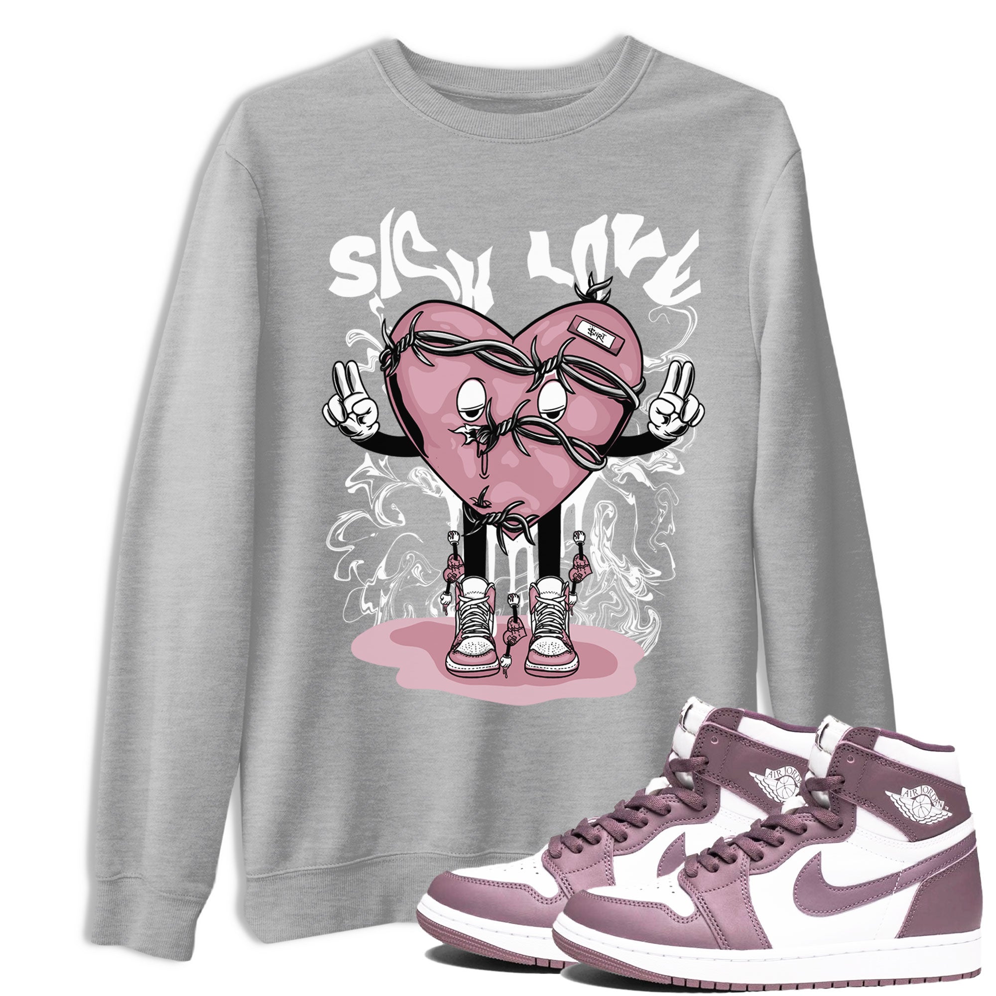 Sick Love snkmatch Tee - Air Jordan 1 Mauve