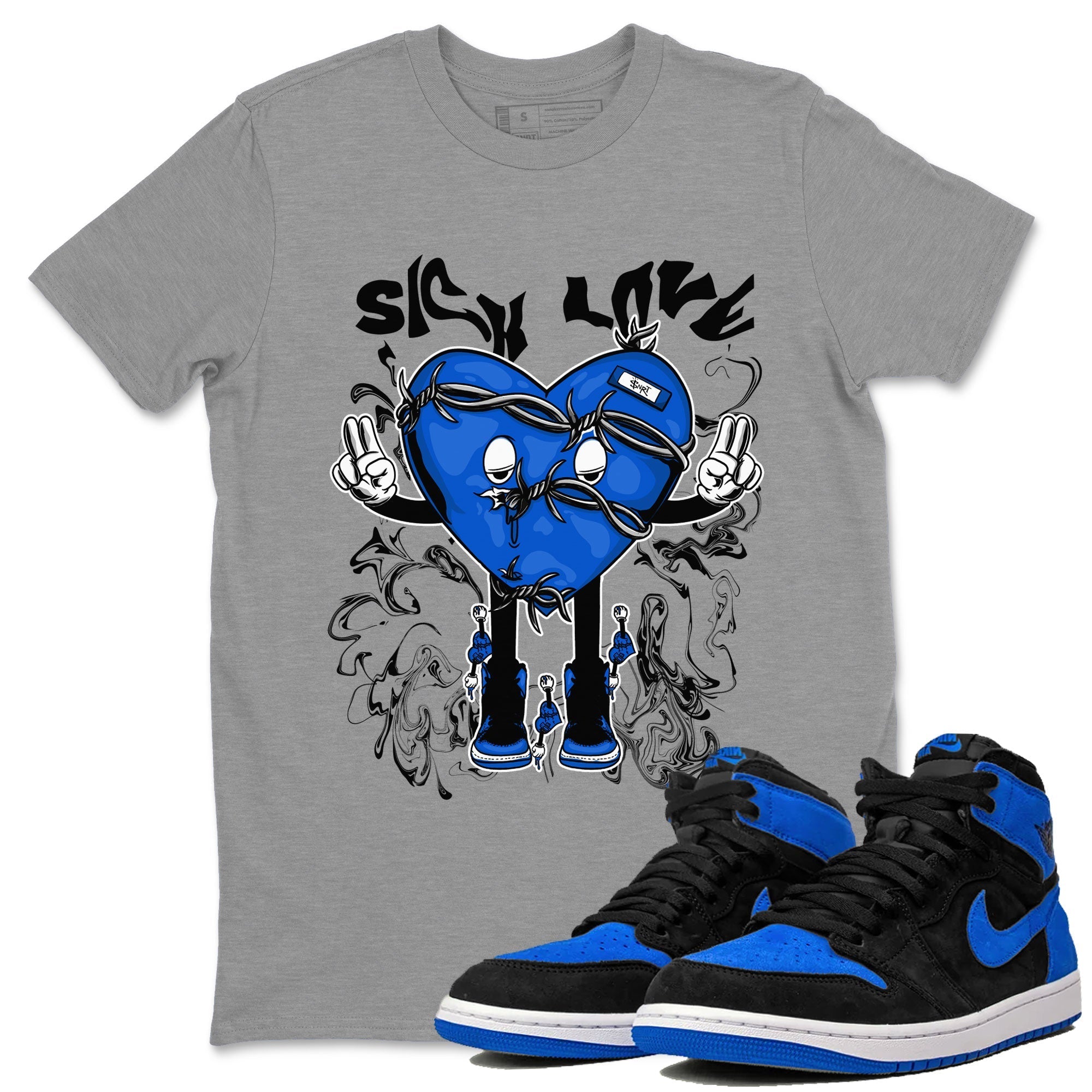 Sick Love snkmatch Tee - Air Jordan 1 Royal Reimagined