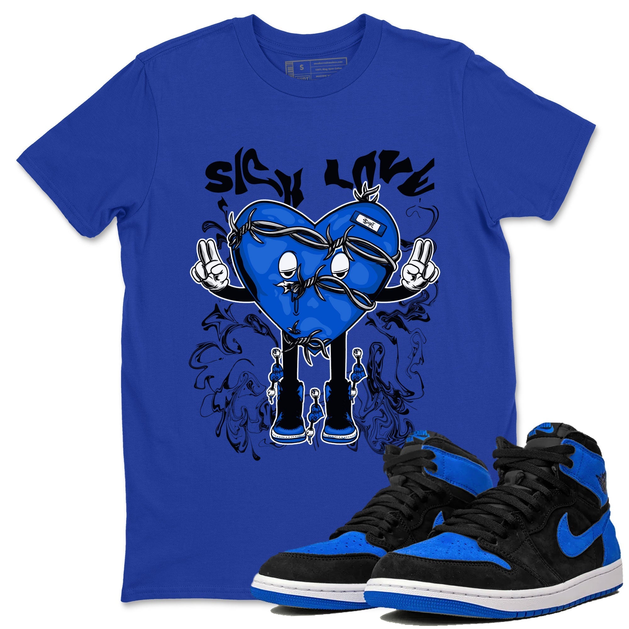 Sick Love snkmatch Tee - Air Jordan 1 Royal Reimagined