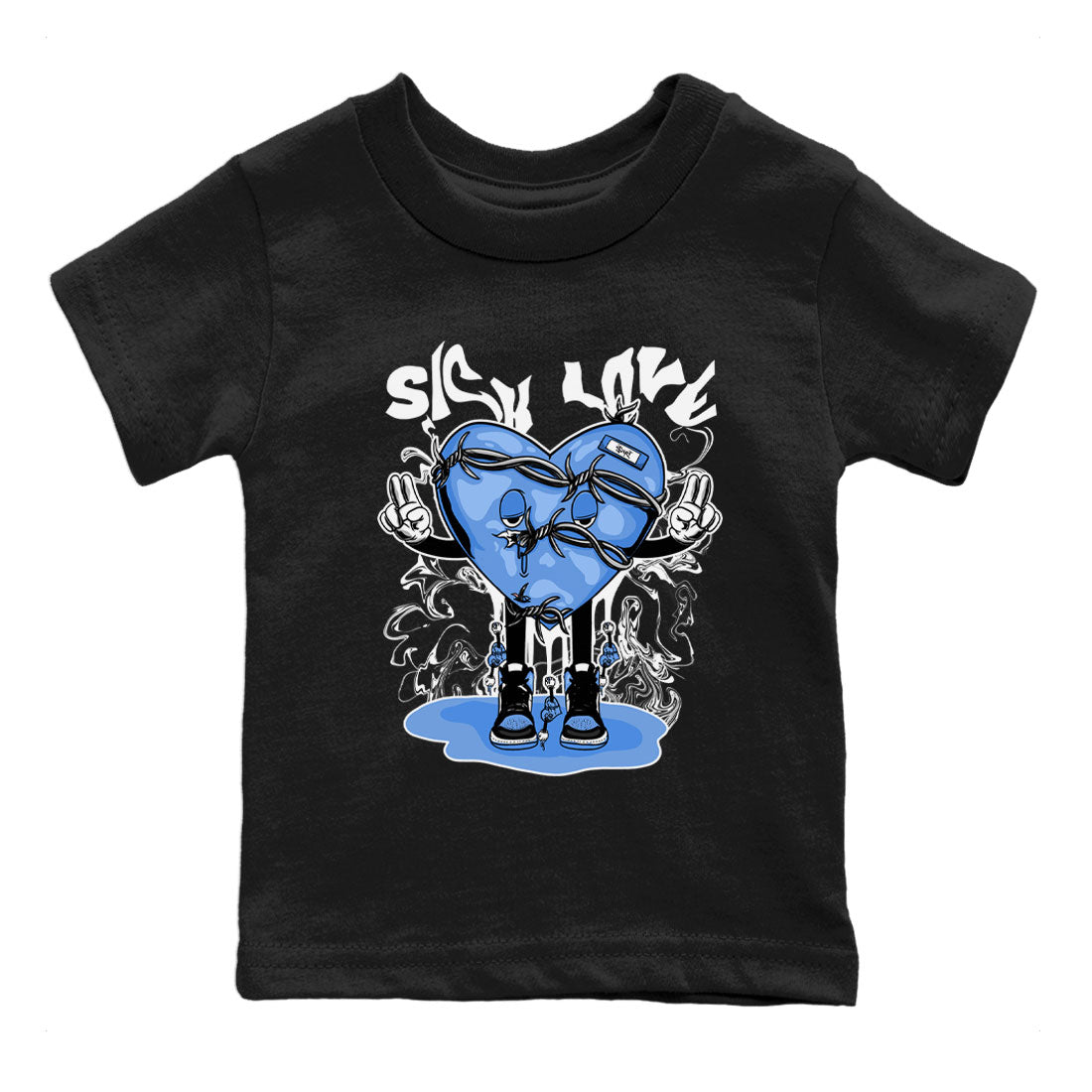 Sick Love snkmatch Tee Kids - Air Jordan 1 UNC Toe