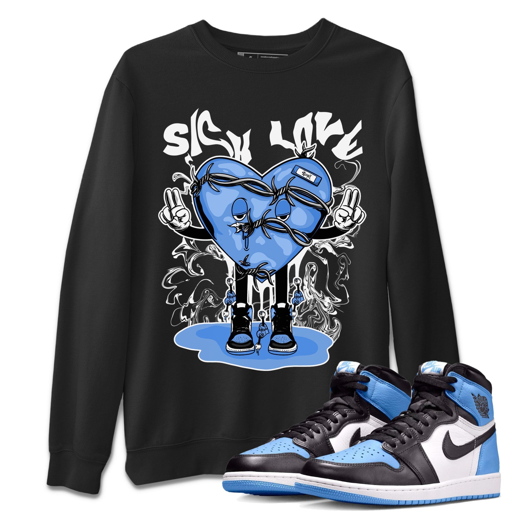 Sick Love snkmatch Tee - Air Jordan 1 UNC Toe