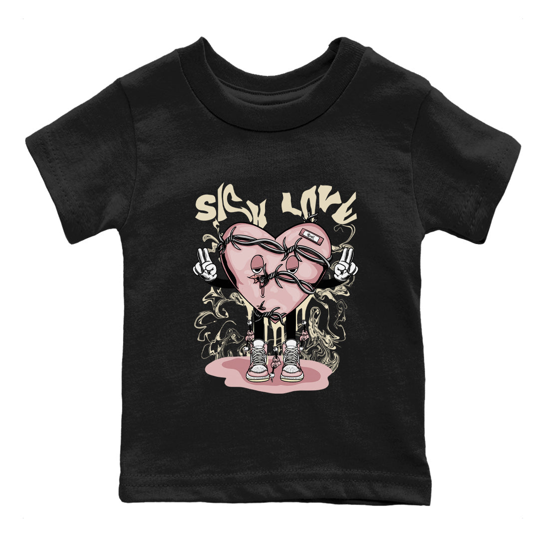 Sick Love Kids Tops - Air Jordan 1 Washed Pink