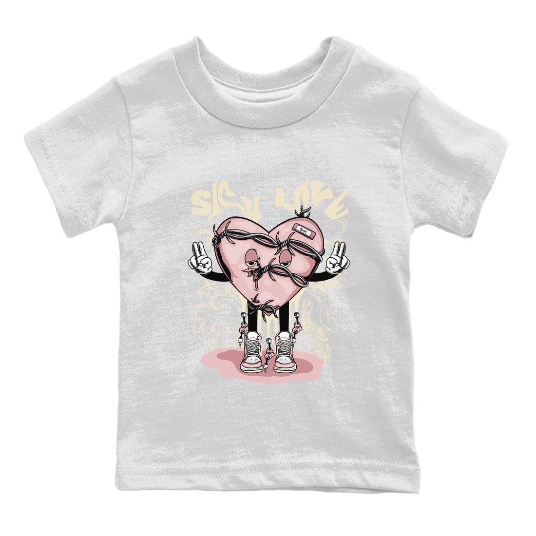 Sick Love Kids Tops - Air Jordan 1 Washed Pink