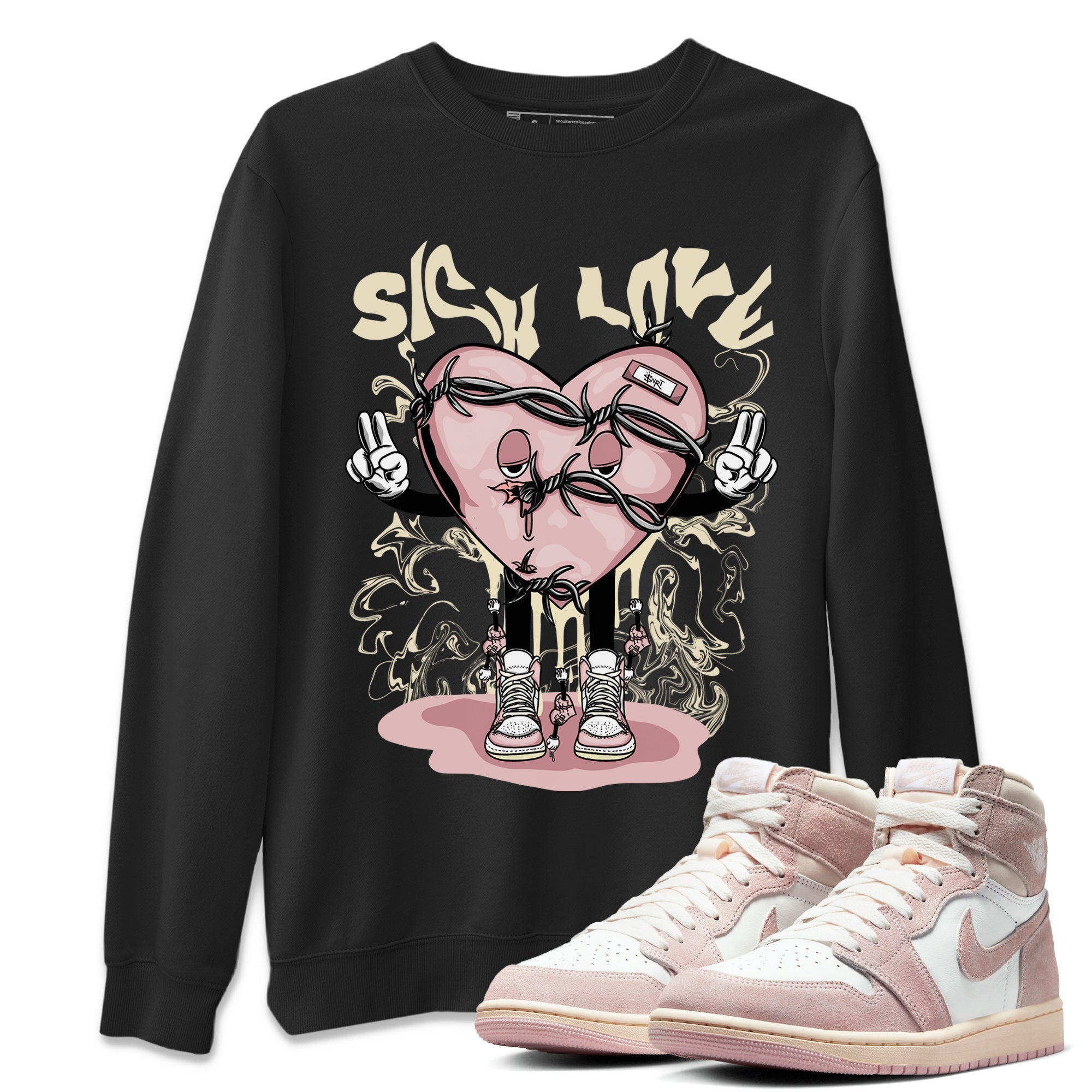 Sick Love Unisex Tops - Air Jordan 1 Washed Pink