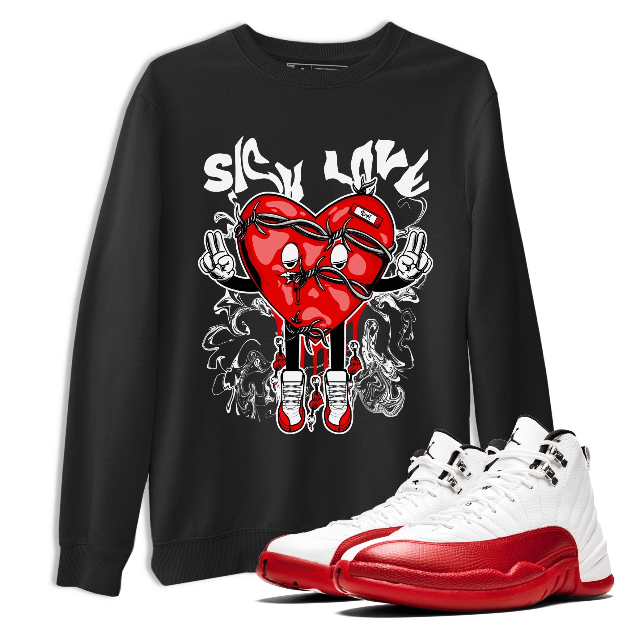 Sick Love snkmatch Tee - Air Jordan 12 Cherry