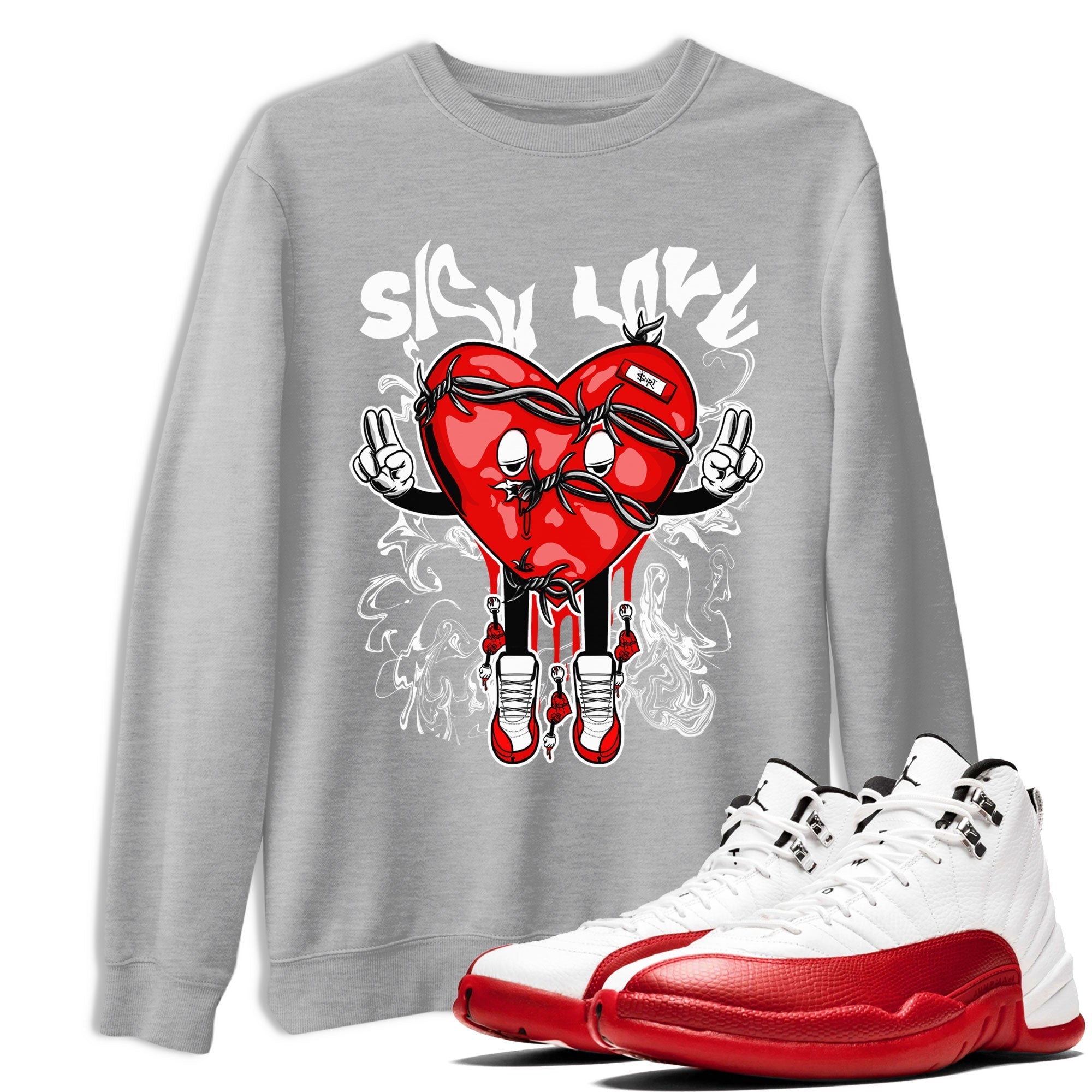 Sick Love snkmatch Tee - Air Jordan 12 Cherry