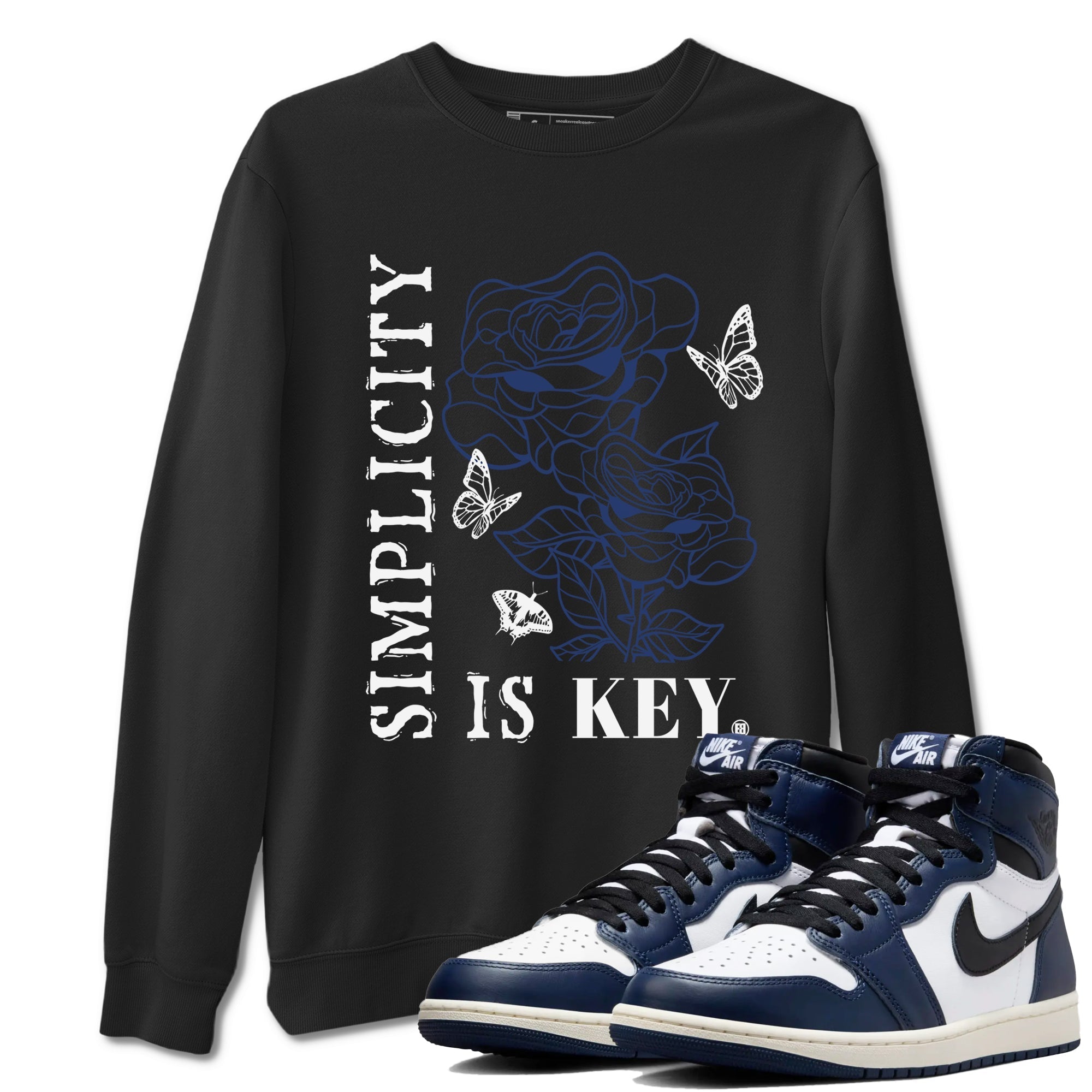Simplicity Is Key snkmatch Tees - Air Jordan 1 Midnight Navy