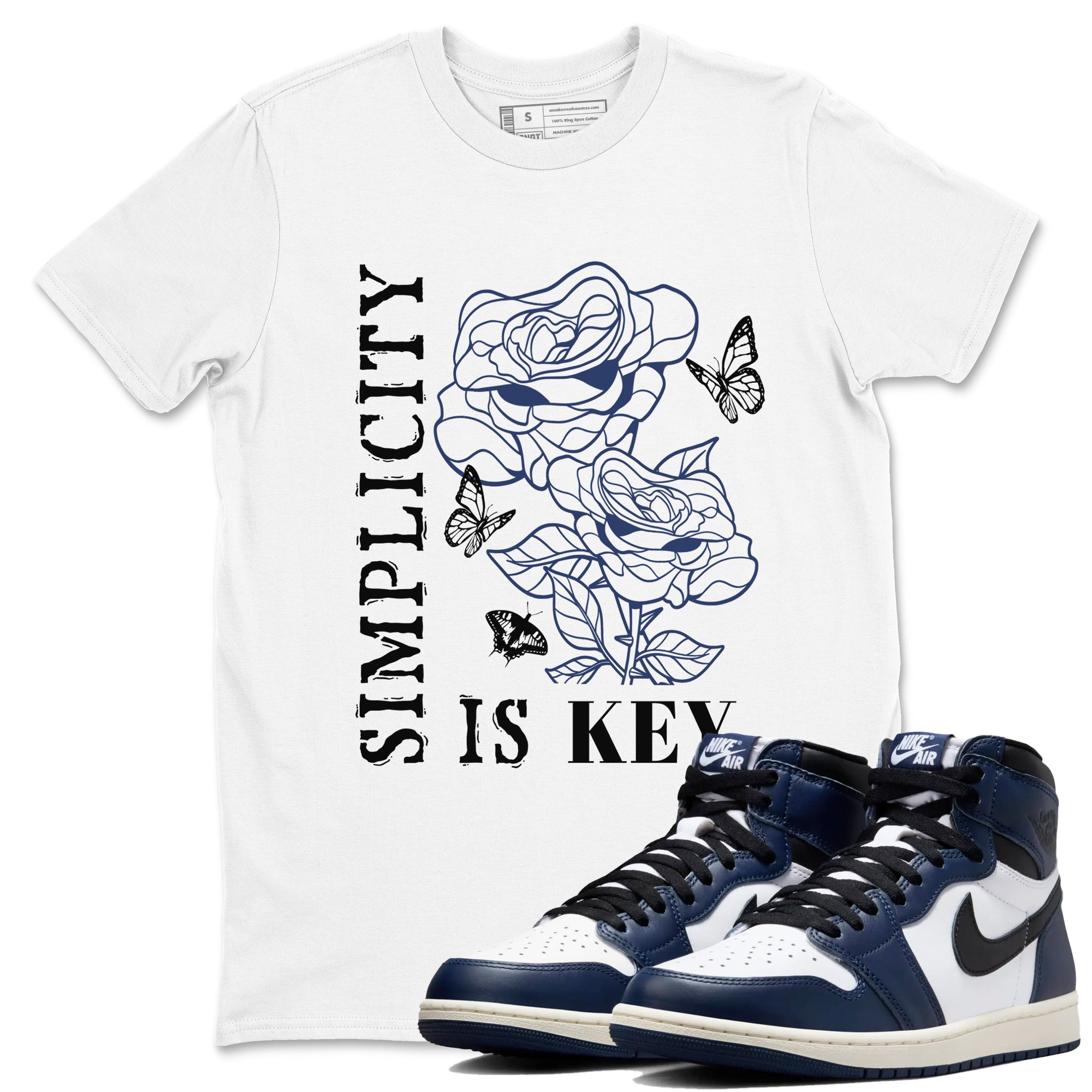 Simplicity Is Key snkmatch Tees - Air Jordan 1 Midnight Navy