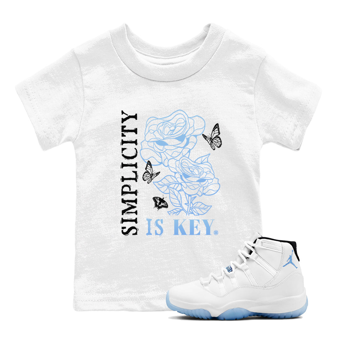 Simplicity Is Key snkmatch Tees Kids - Air Jordan 11 Legend Blue