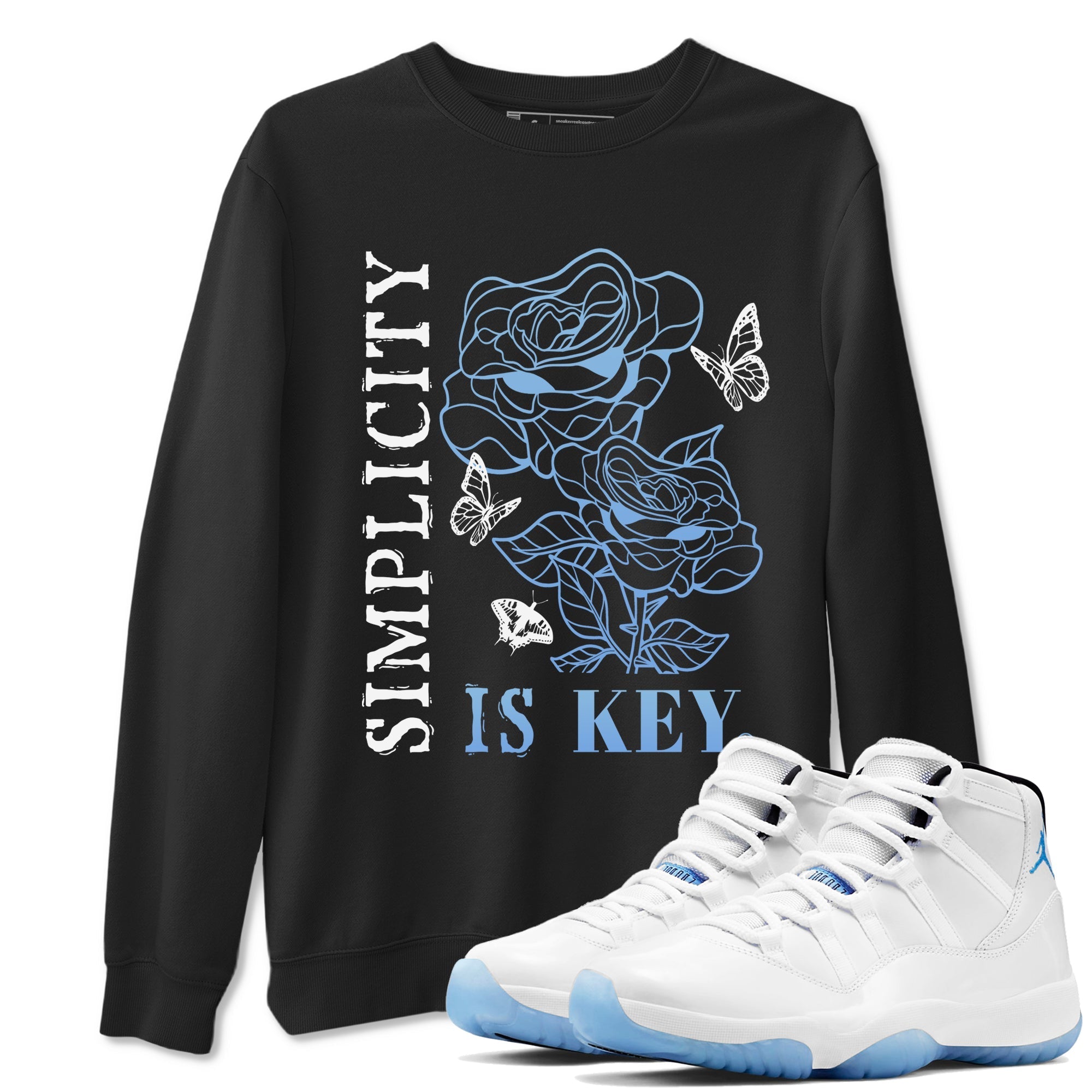 Simplicity Is Key snkmatch Tees - Air Jordan 11 Legend Blue