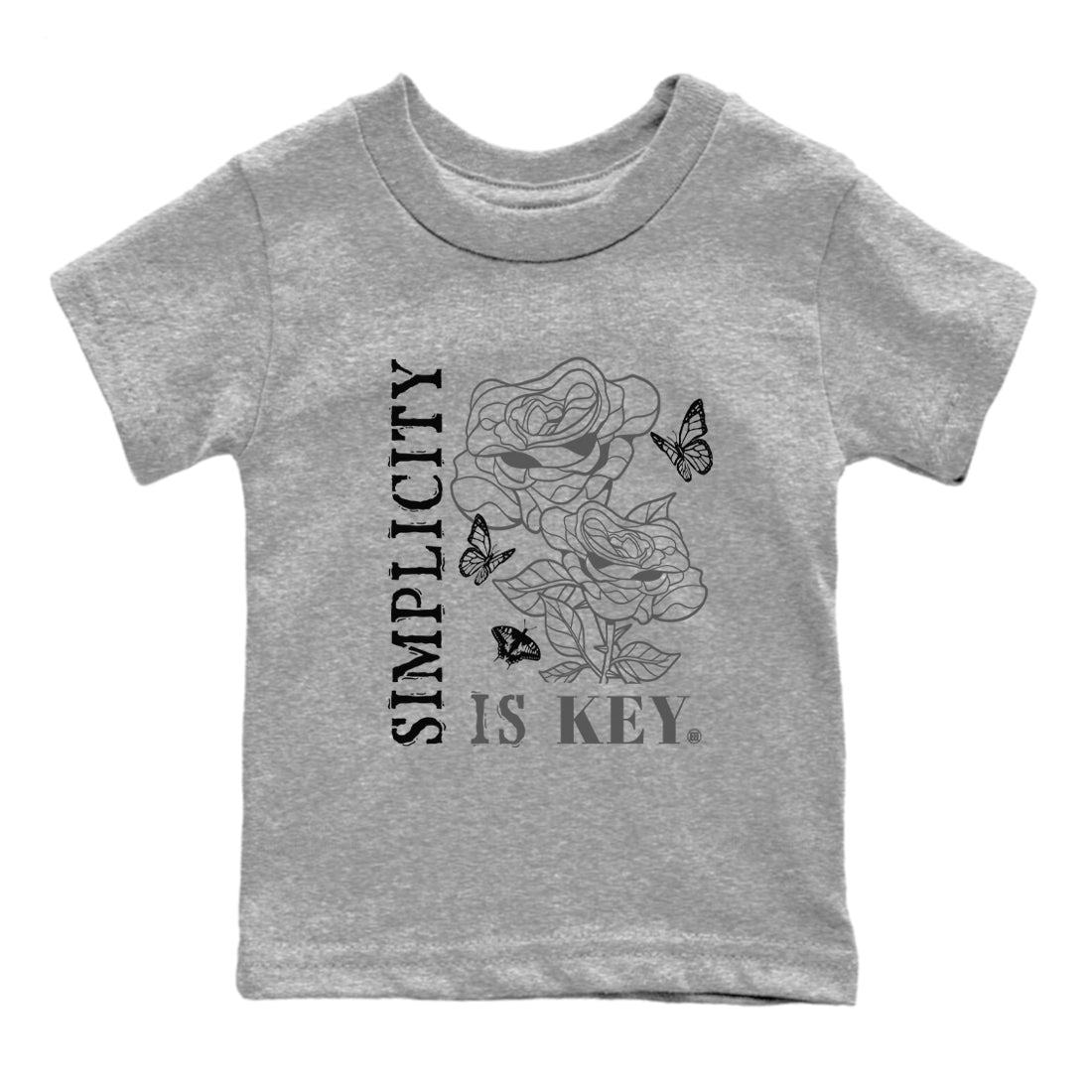 Simplicity Is Key snkmatch Tees Kids - Air Jordan 12 Black Wolf Grey