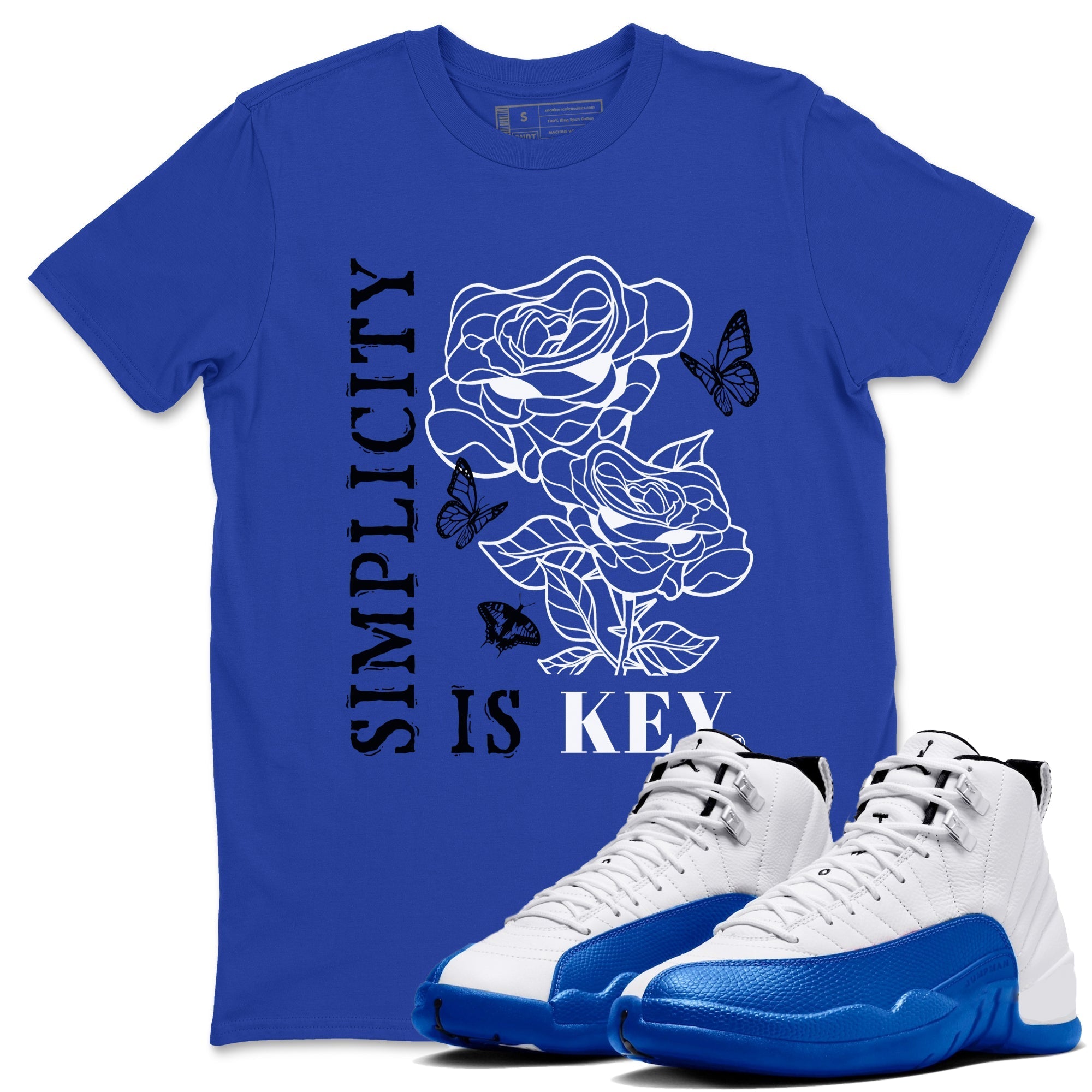 Simplicity Is Key snkmatch Tees - Air Jordan 12 Blueberry
