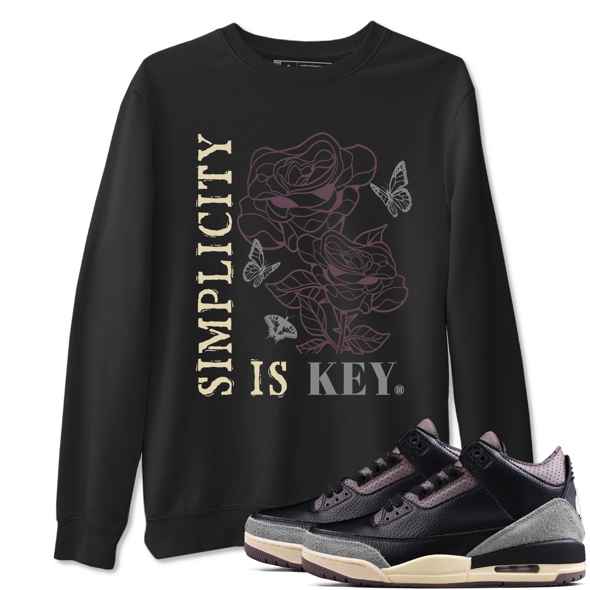 Simplicity Is Key snkmatch Tees - Air Jordan 3 A Ma Maniere x Black