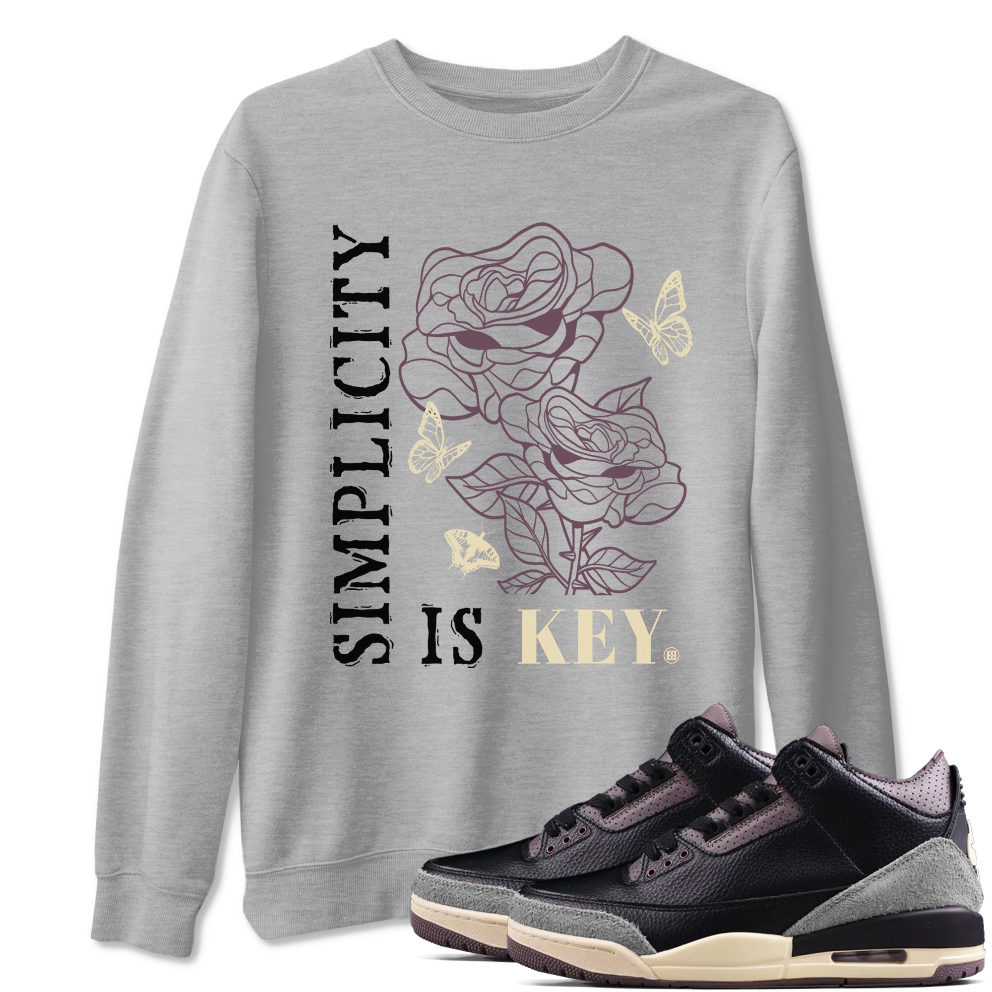 Simplicity Is Key snkmatch Tees - Air Jordan 3 A Ma Maniere x Black