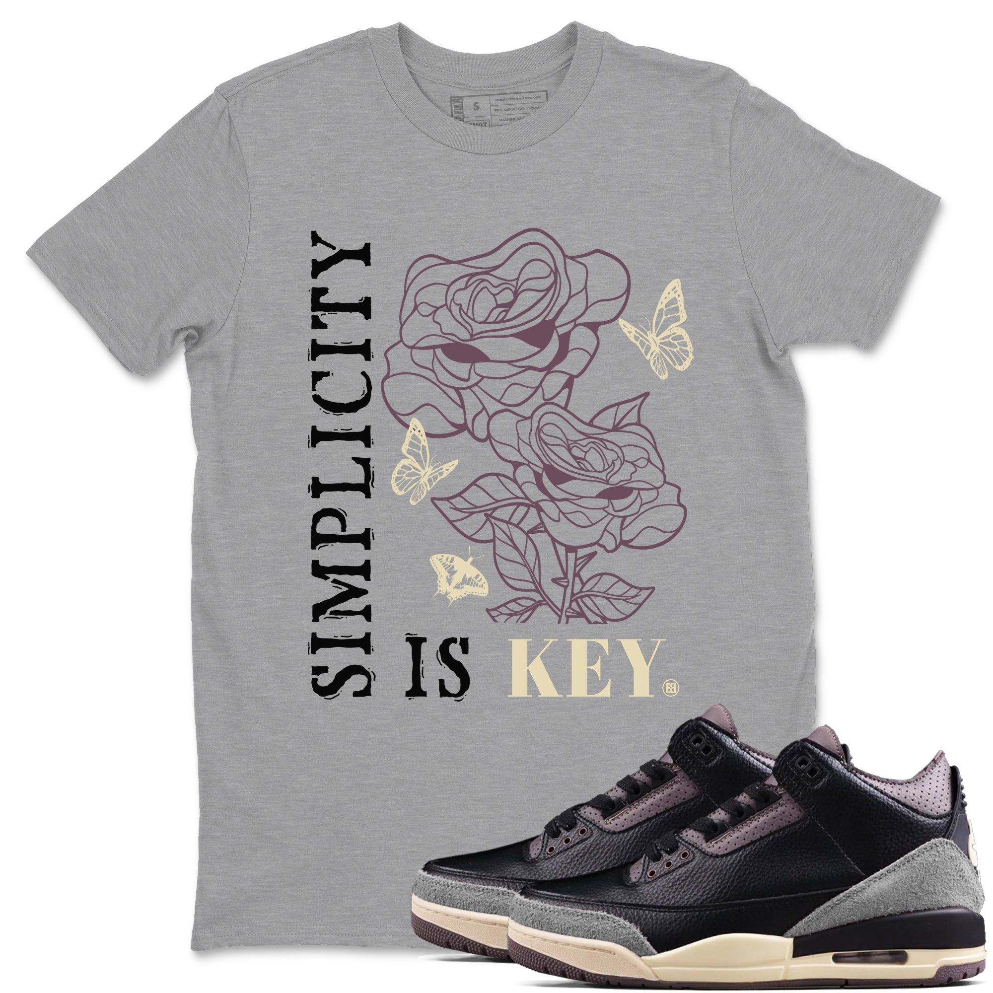 Simplicity Is Key snkmatch Tees - Air Jordan 3 A Ma Maniere x Black