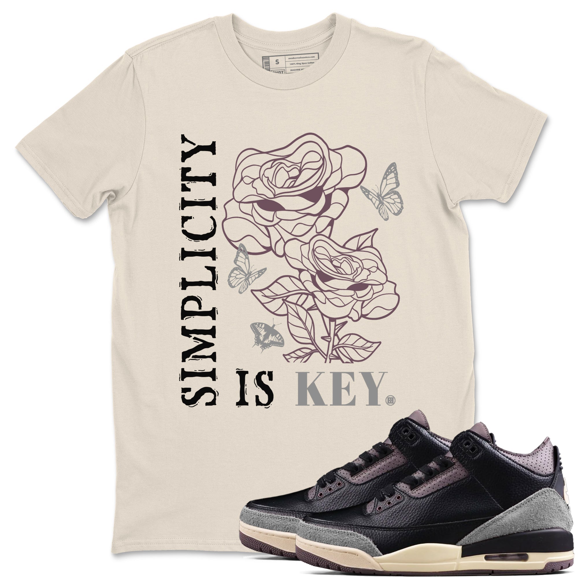 Simplicity Is Key snkmatch Tees - Air Jordan 3 A Ma Maniere x Black