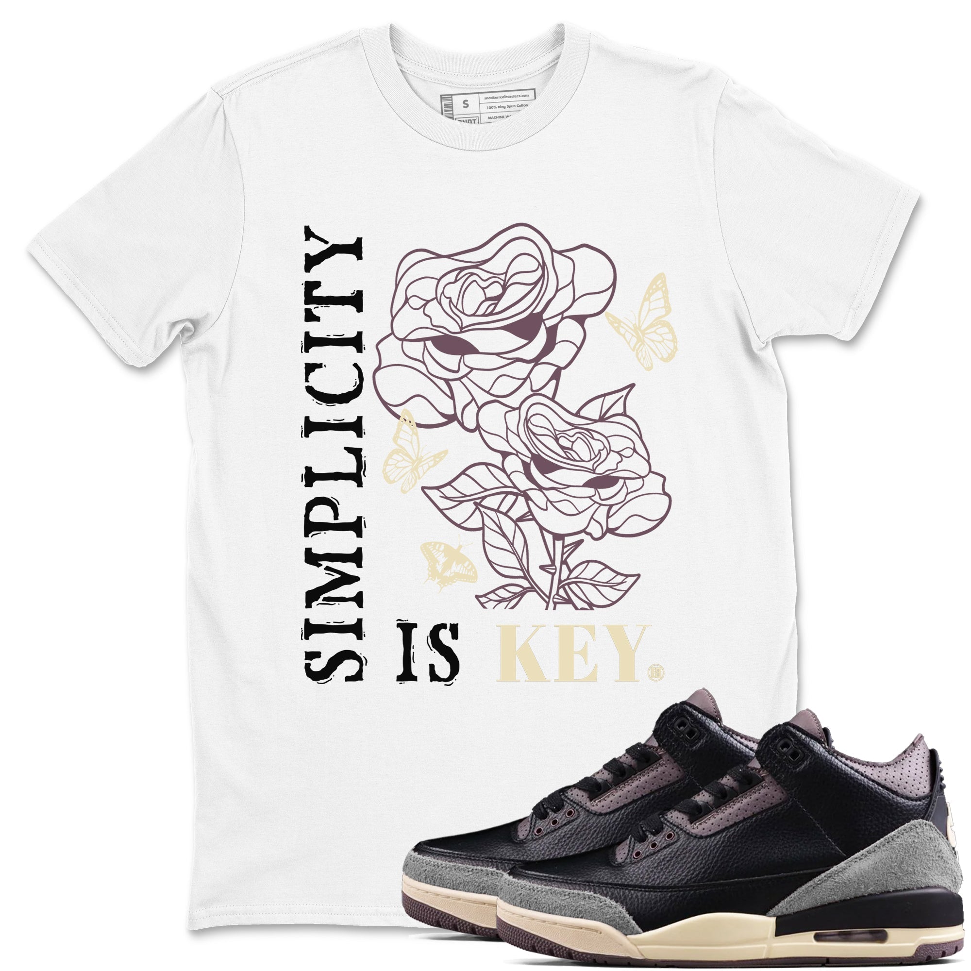 Simplicity Is Key snkmatch Tees - Air Jordan 3 A Ma Maniere x Black