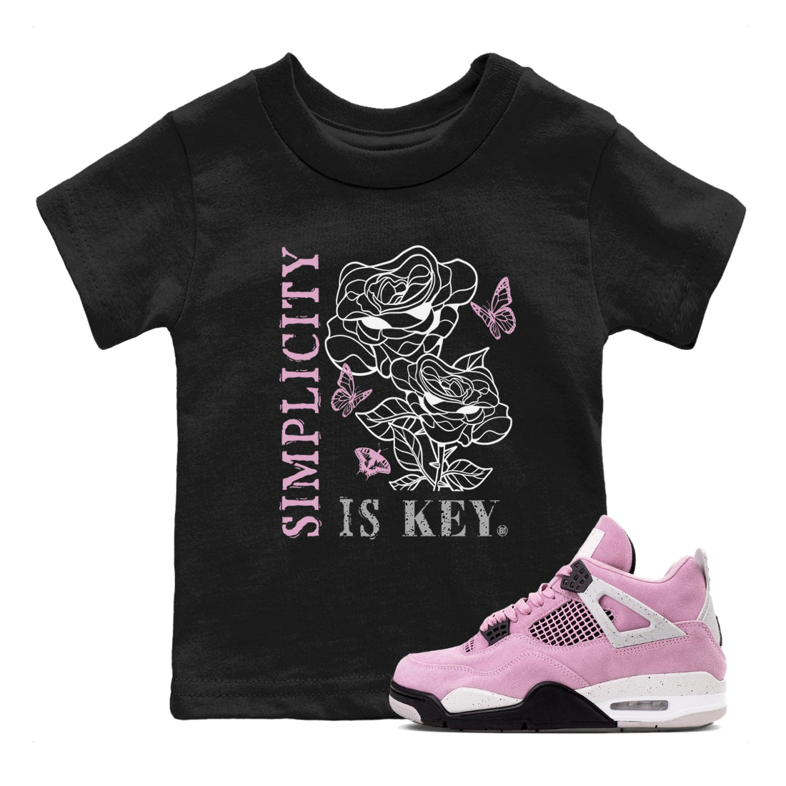 Simplicity Is Key snkmatch Tees Kids - Air Jordan 4 Orchid
