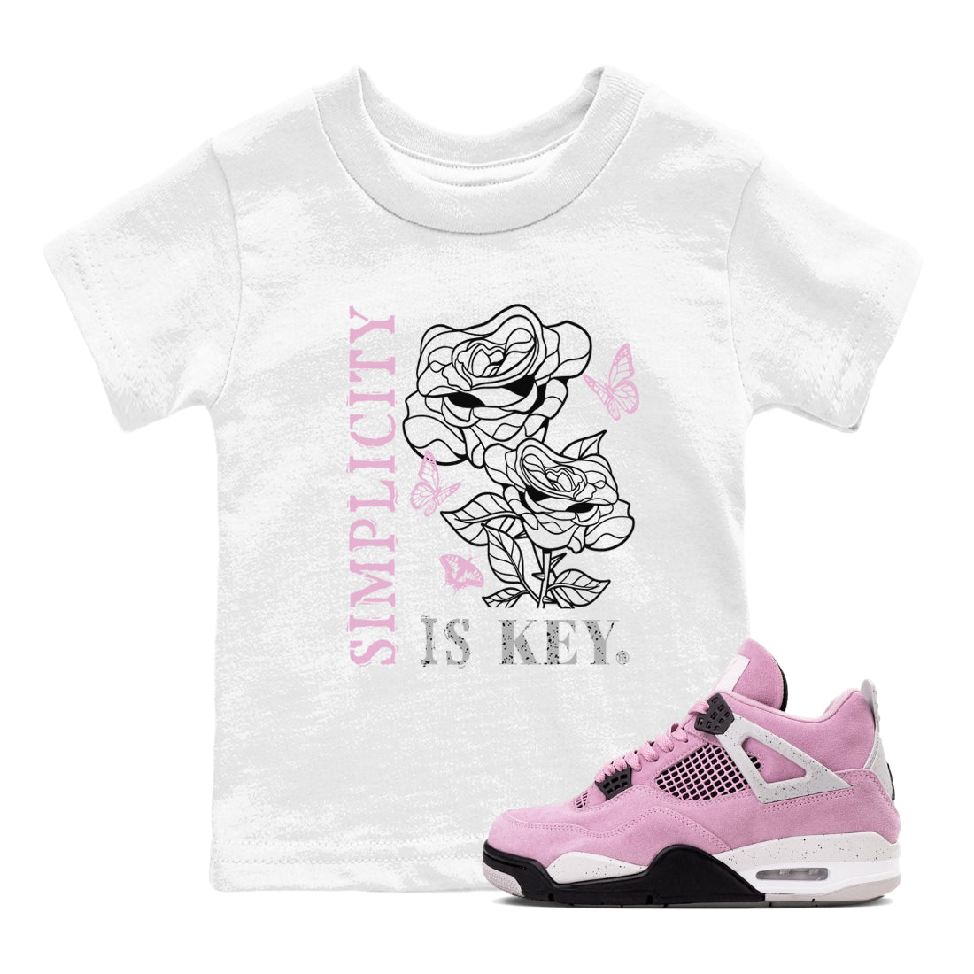Simplicity Is Key snkmatch Tees Kids - Air Jordan 4 Orchid
