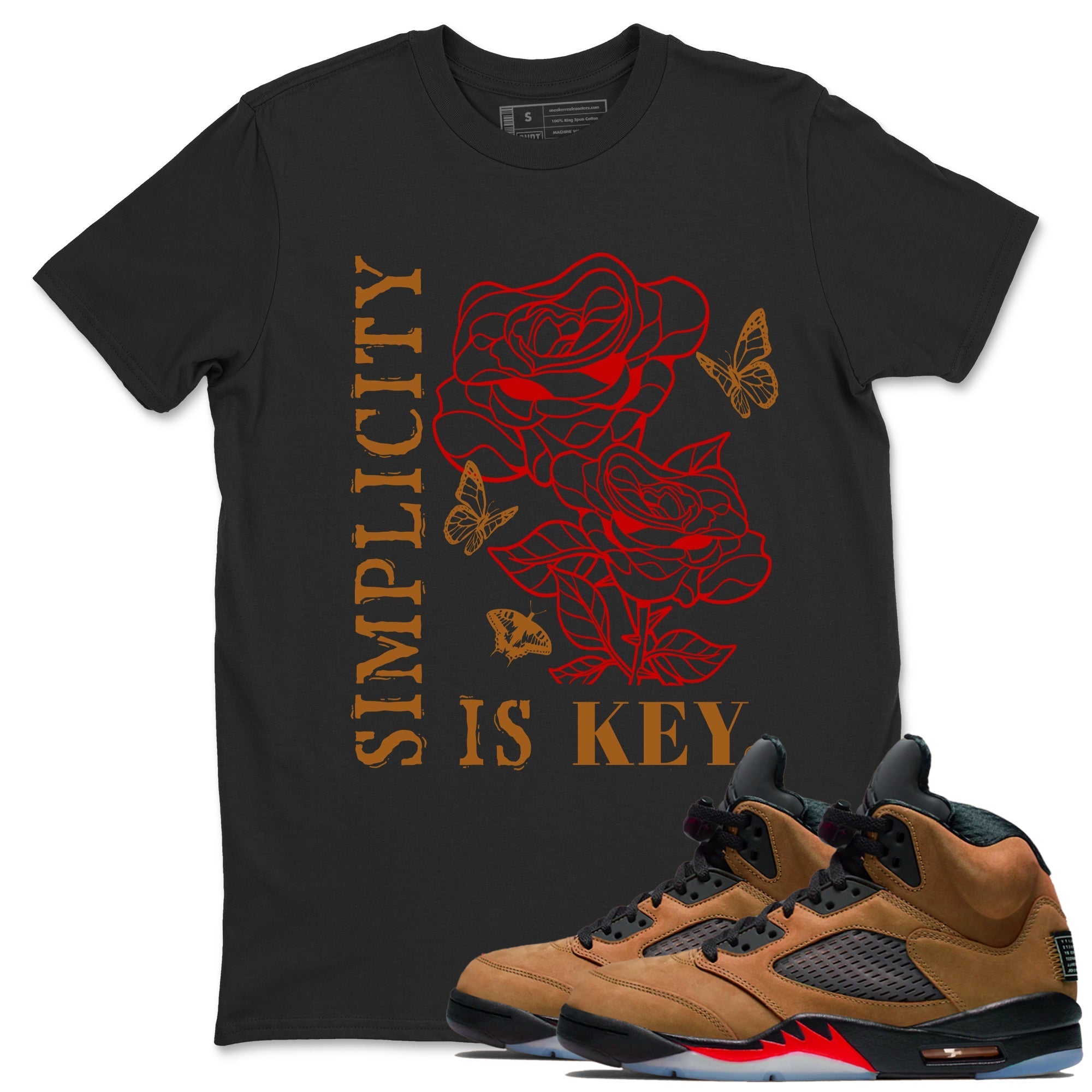 Simplicity Is Key snkmatch Tees - Air Jordan 5 Archaeo Brown