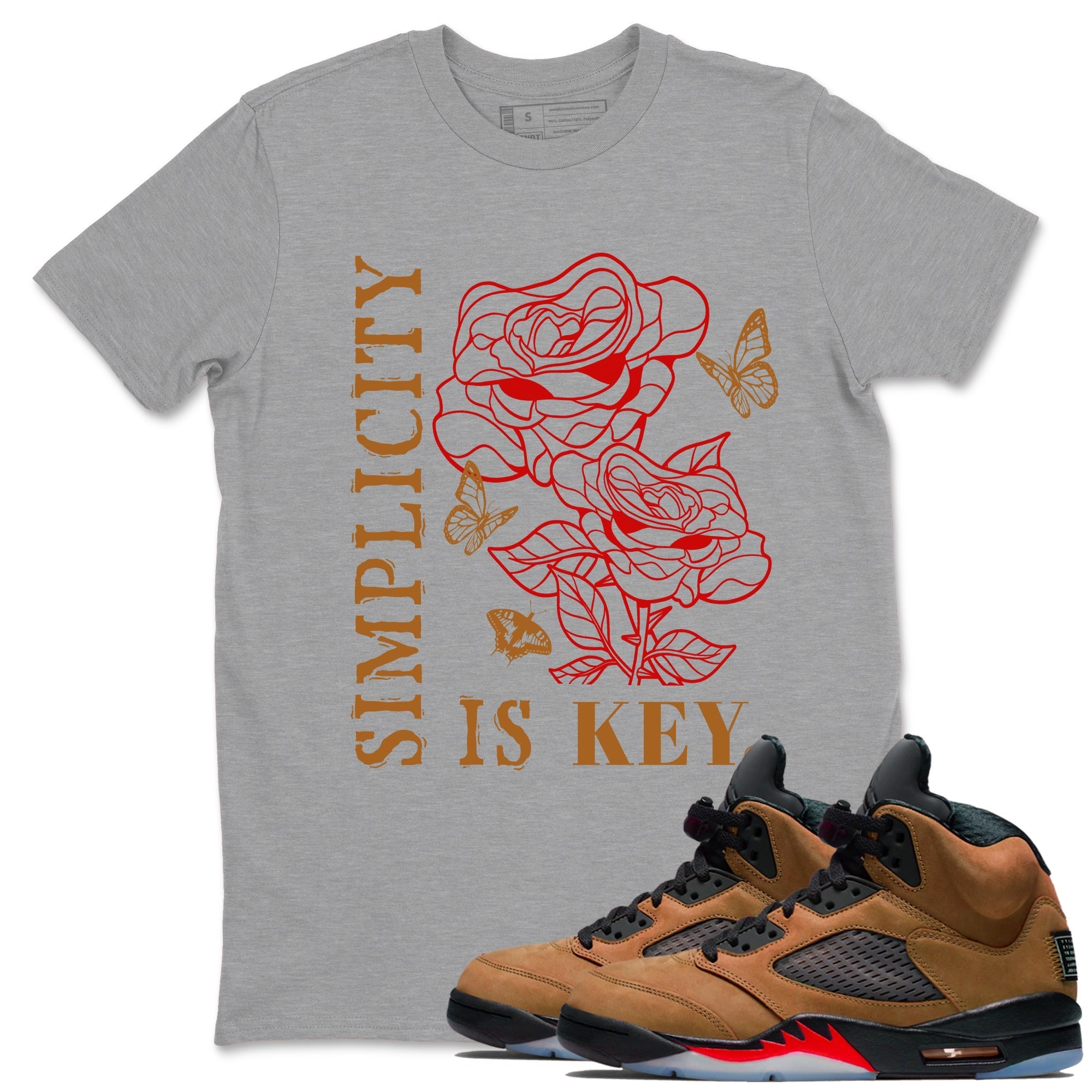 Simplicity Is Key snkmatch Tees - Air Jordan 5 Archaeo Brown