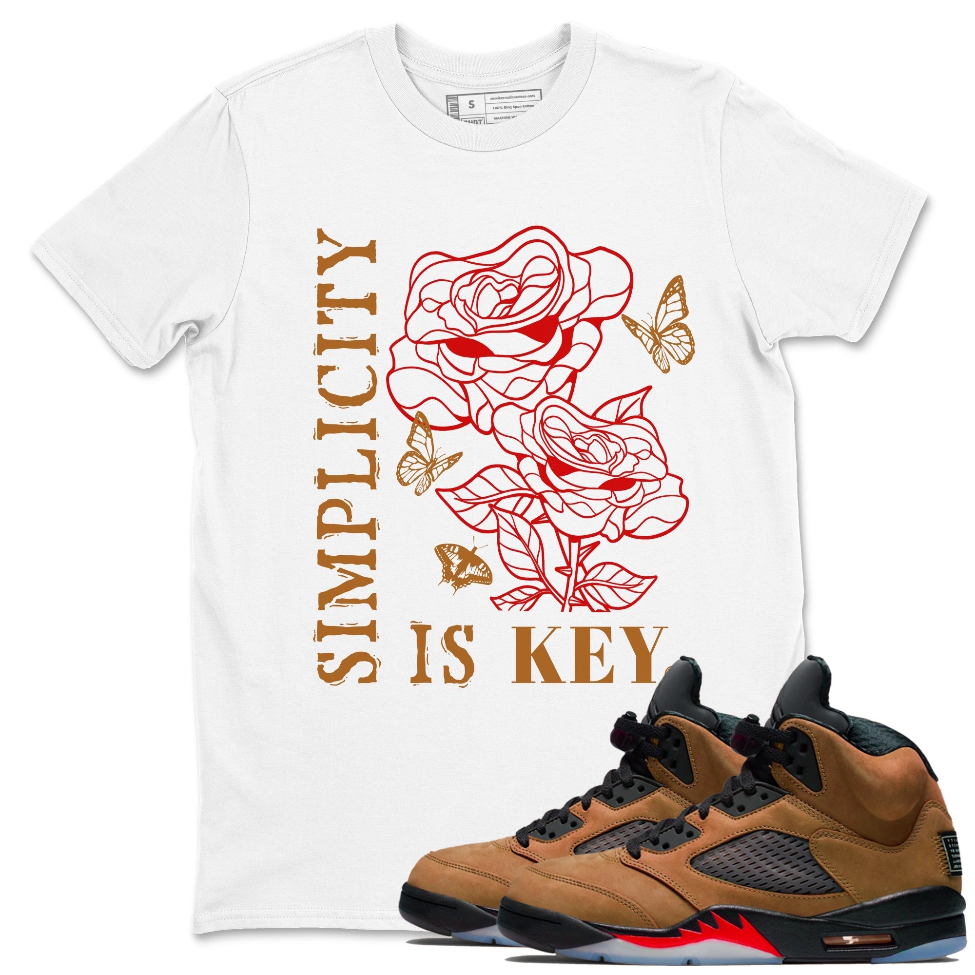 Simplicity Is Key snkmatch Tees - Air Jordan 5 Archaeo Brown