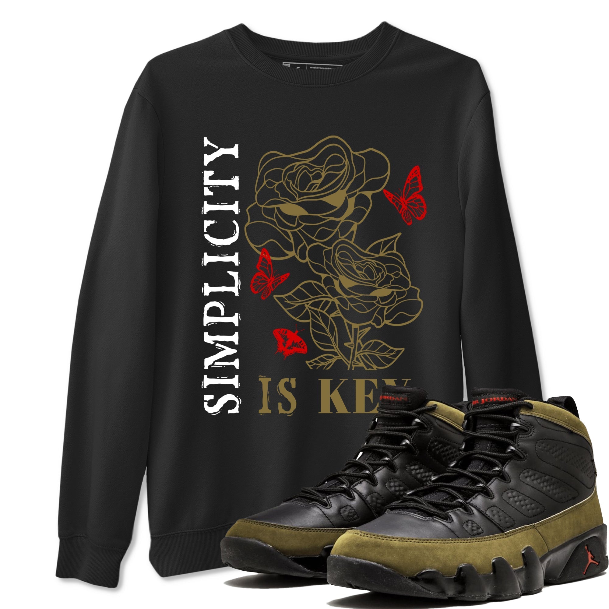 Simplicity Is Key snkmatch Tees - Air Jordan 9 Olive