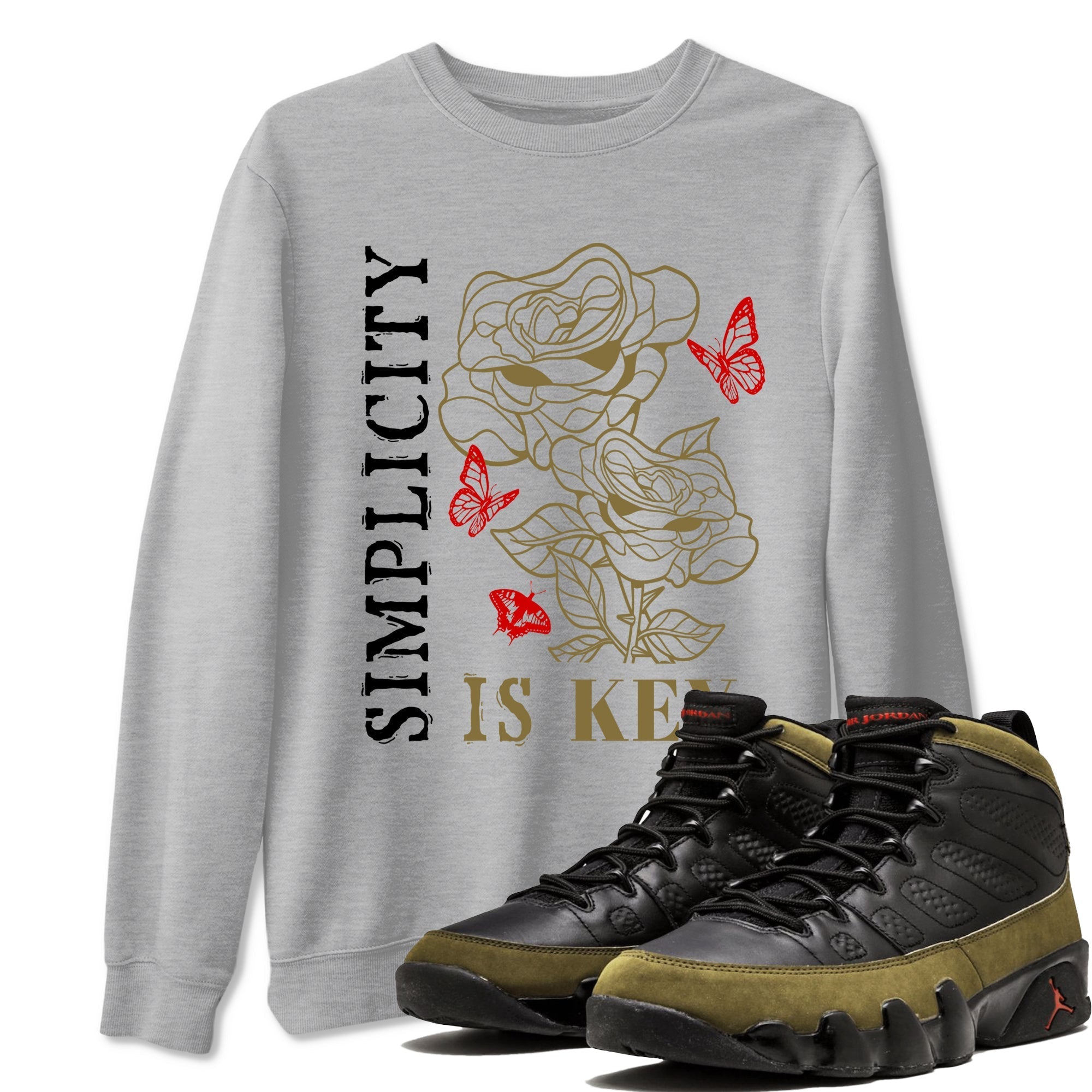 Simplicity Is Key snkmatch Tees - Air Jordan 9 Olive