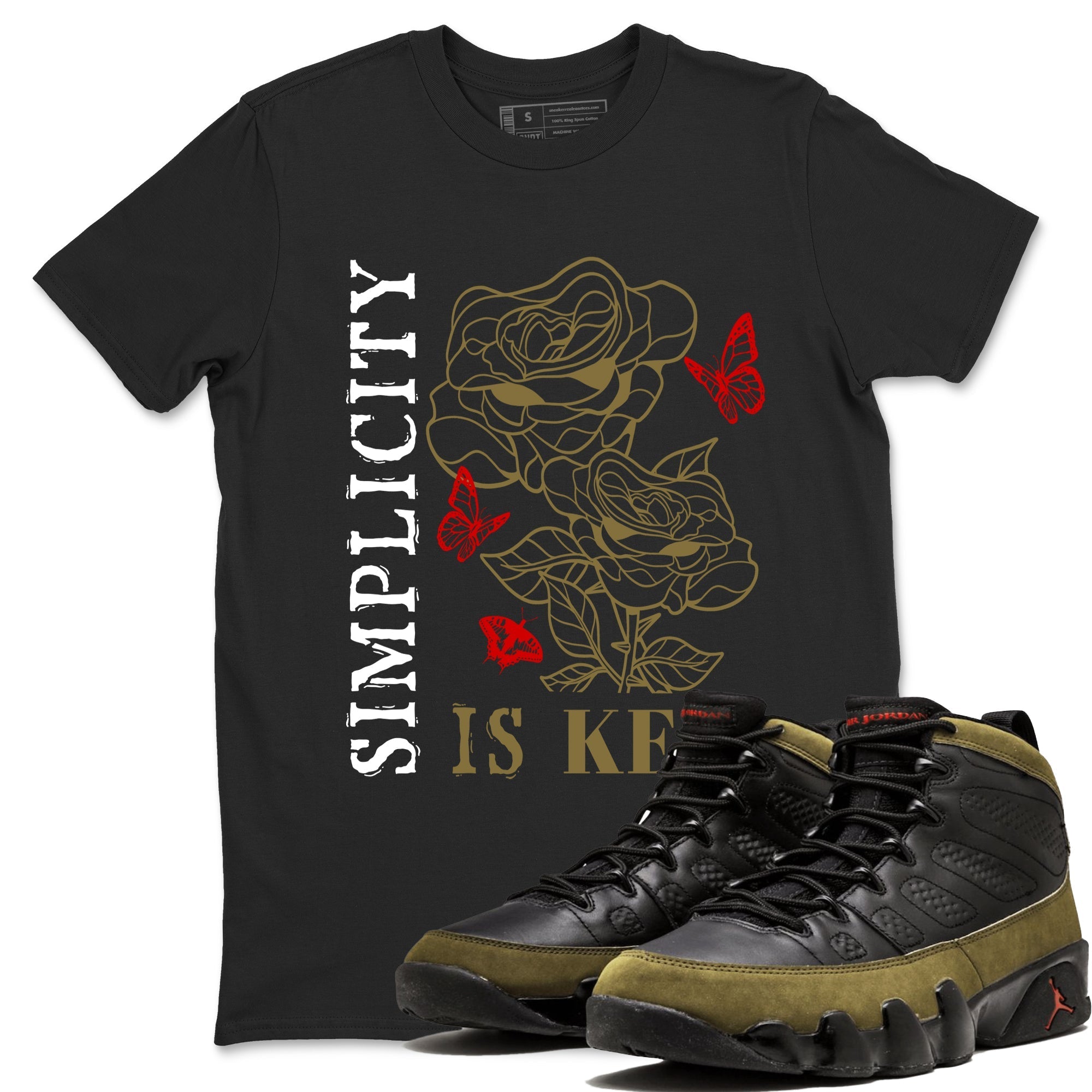 Simplicity Is Key snkmatch Tees - Air Jordan 9 Olive