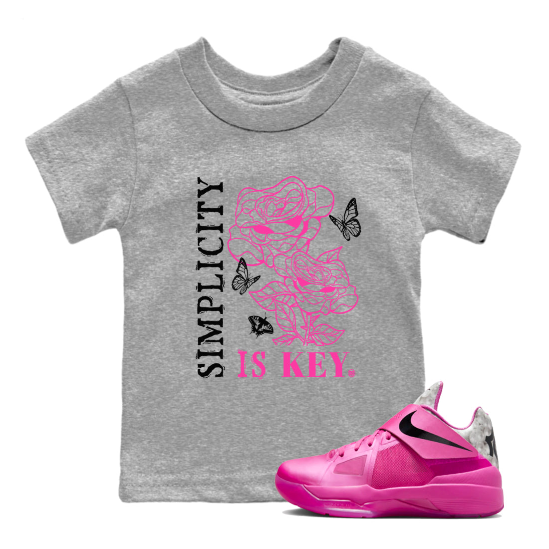 Simplicity Is Key snkmatch Tees Kids - Nike KD 4 Aunt Pearl