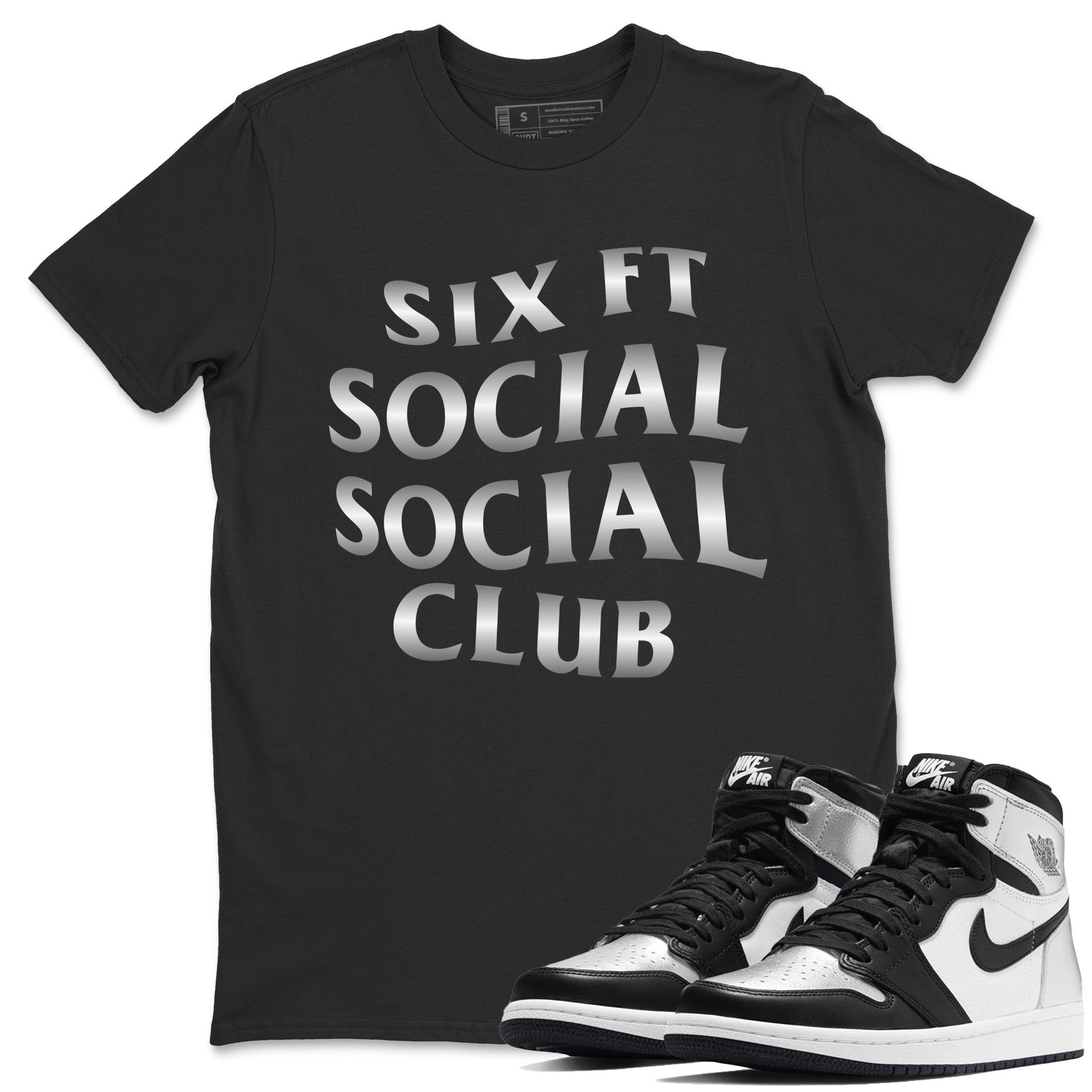 Six FT Social Club Unisex Adult Tops - Air Jordan 1 Silver Toe