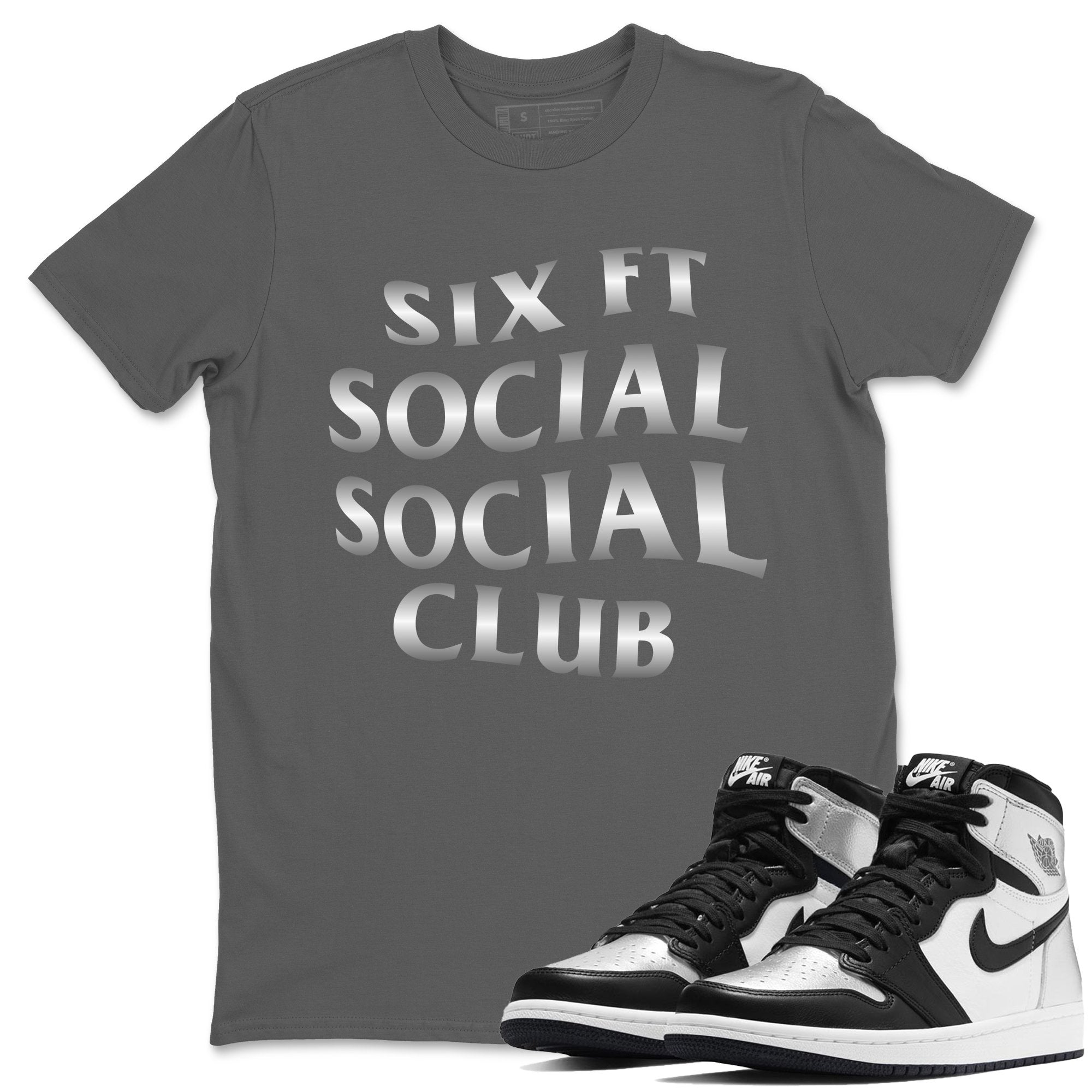 Six FT Social Club Unisex Tops - Air Jordan 1 Silver Toe