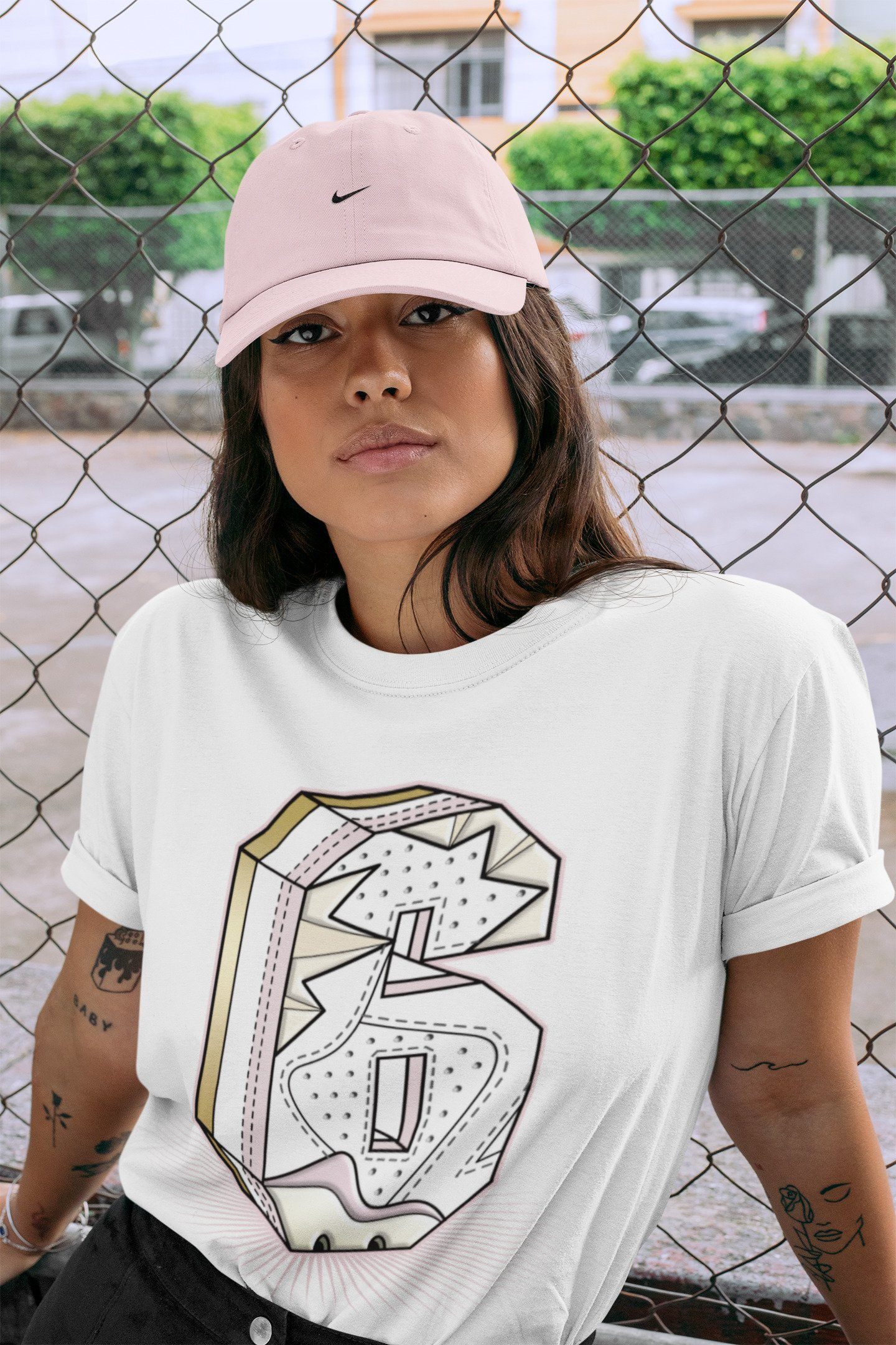 Six Statue Unisex Tops - Air Jordan 6 Gold Hoops