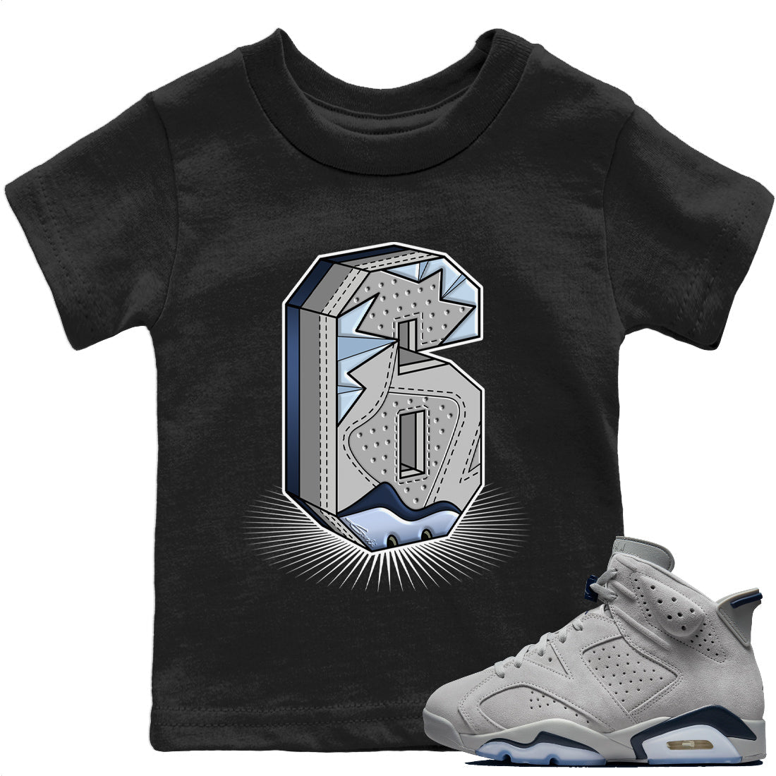 Six Statue Kids Tops - Air Jordan 6 Georgetown