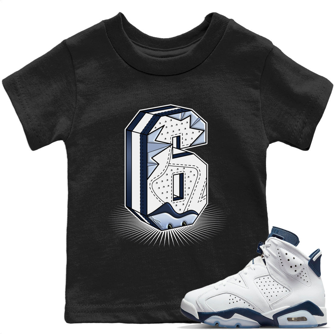 Six Statue Kids Tops - Air Jordan 6 Midnight Navy