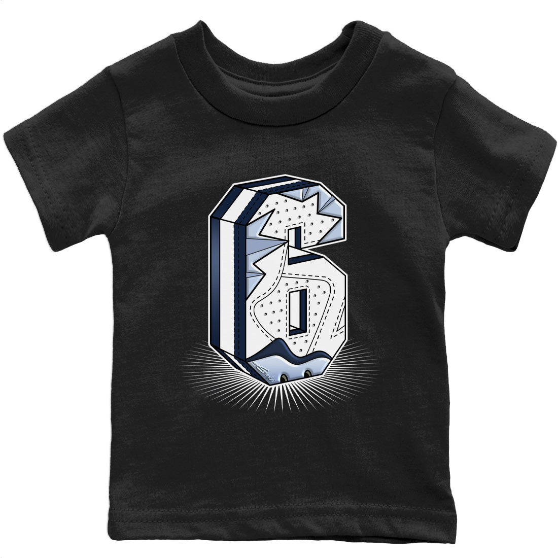Six Statue Kids Tops - Air Jordan 6 Midnight Navy