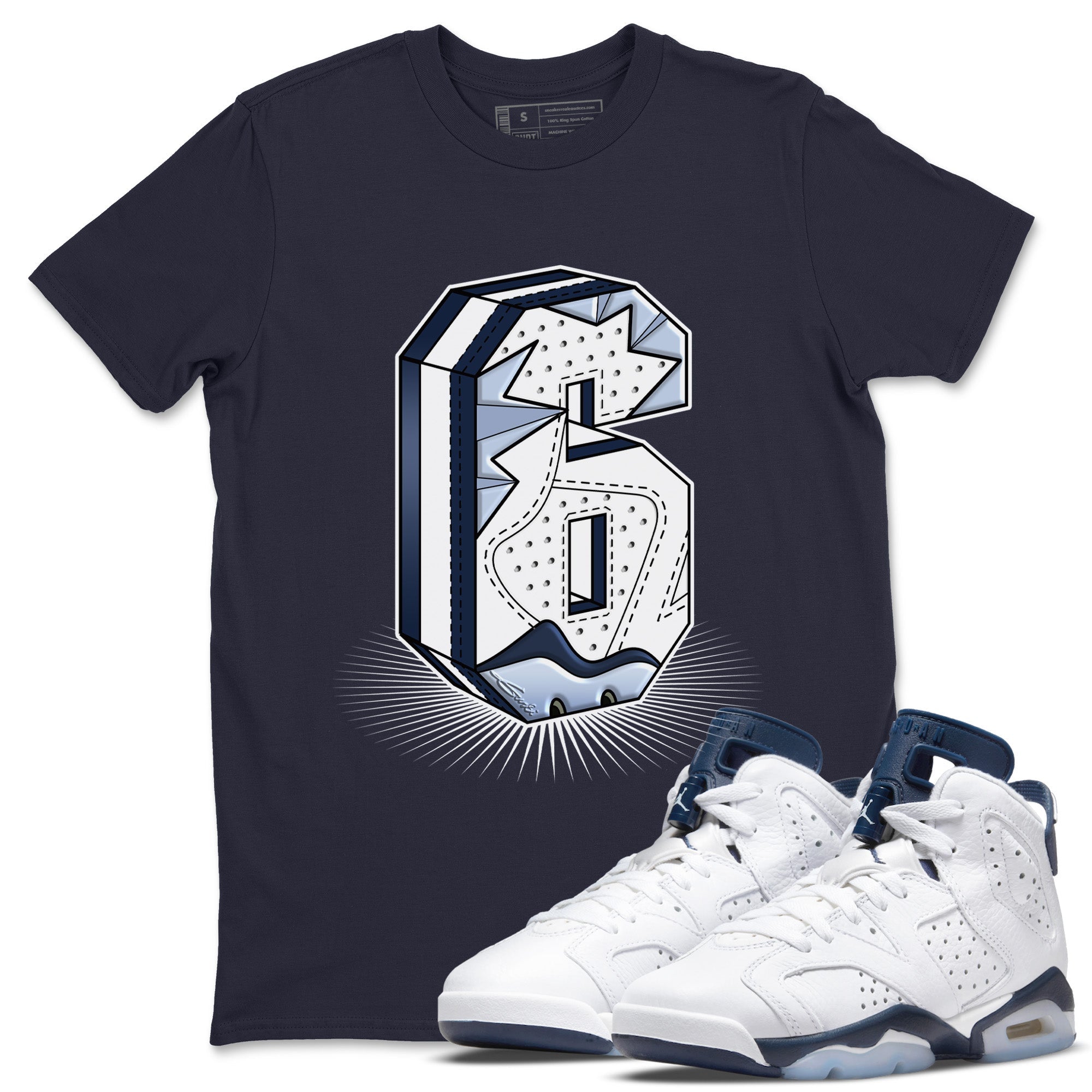 Six Statue Unisex Tops - Air Jordan 6 Midnight Navy