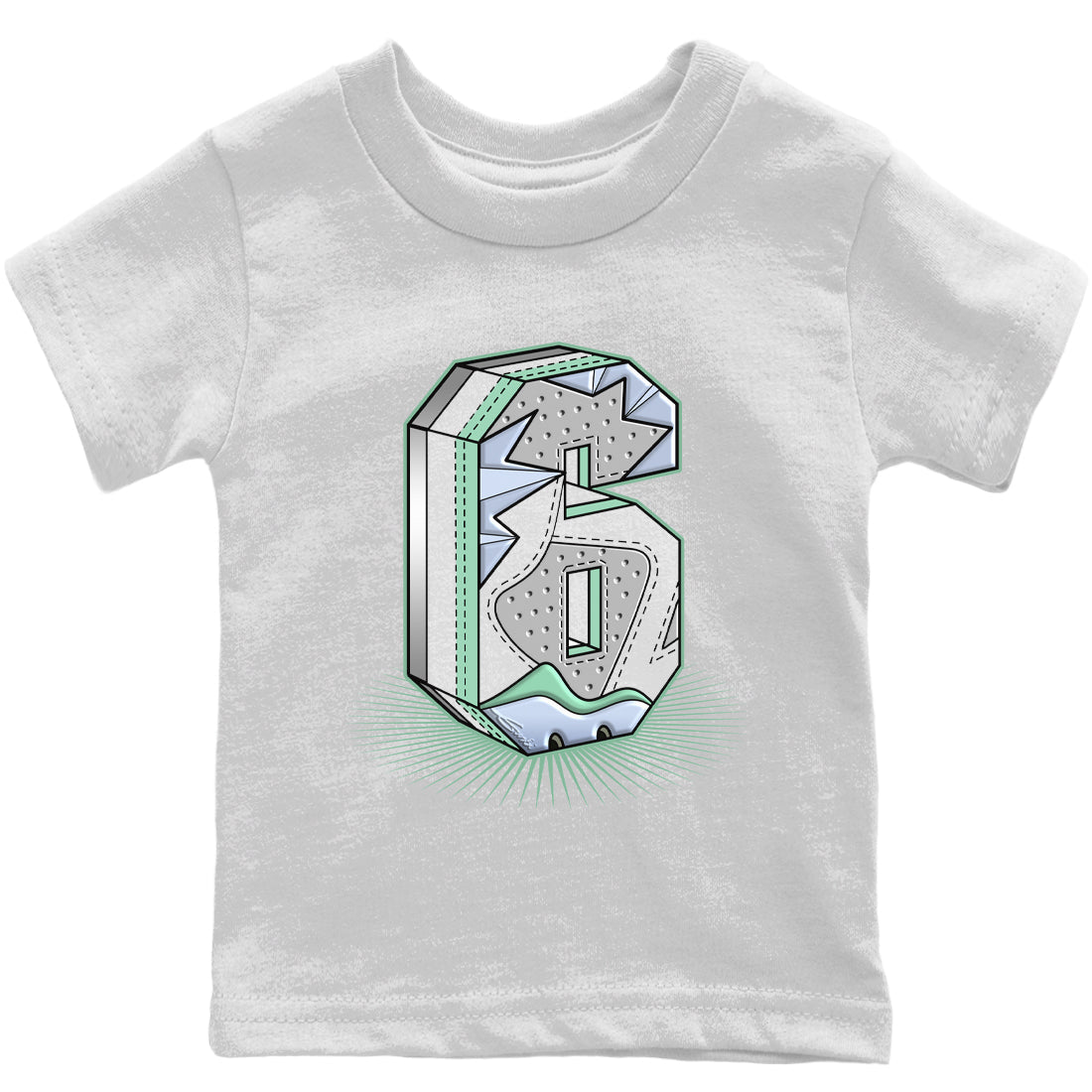 Six Statue Kids Tops - Air Jordan 6 Mint Foam