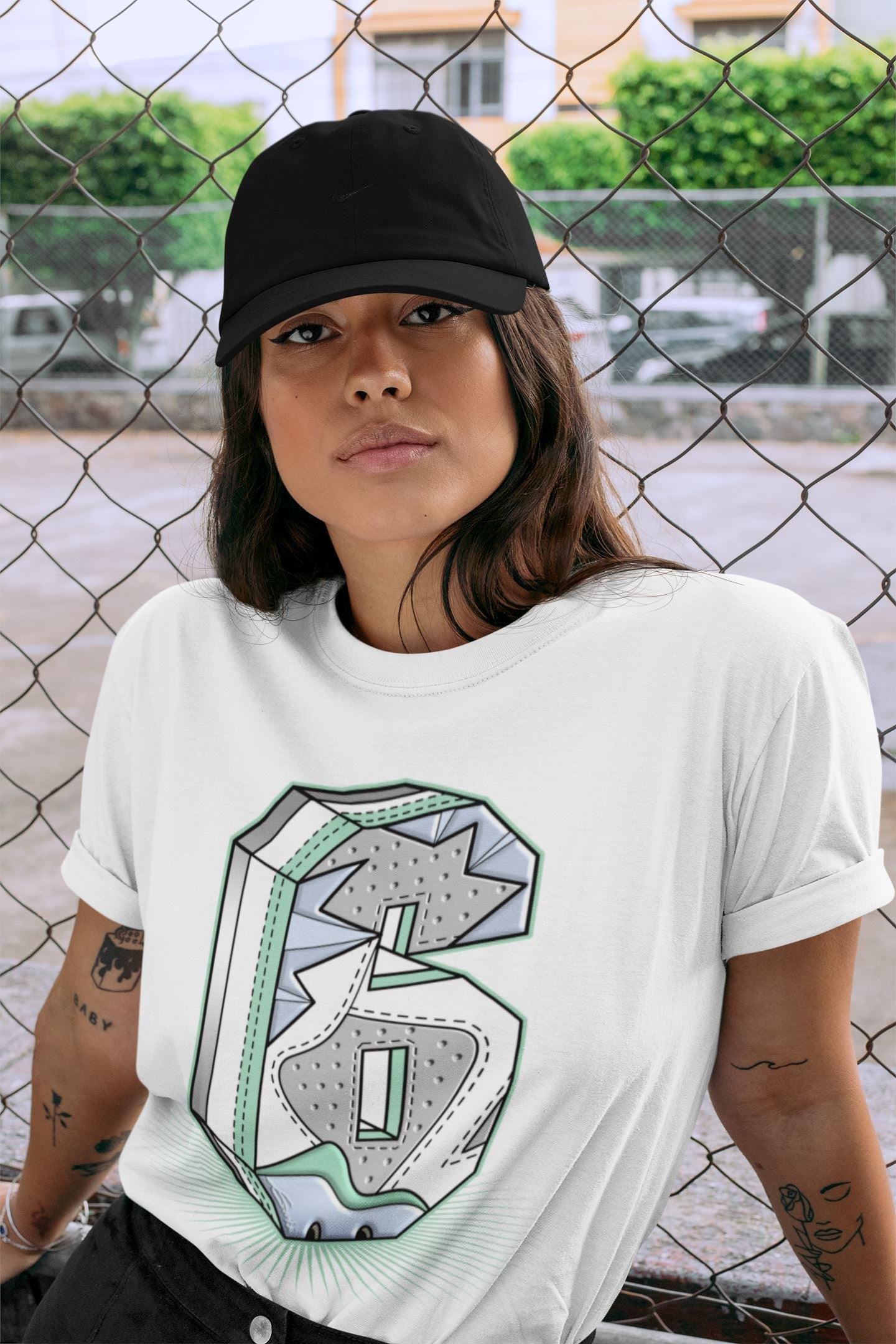 Six Statue Unisex Tops - Air Jordan 6 Mint Foam