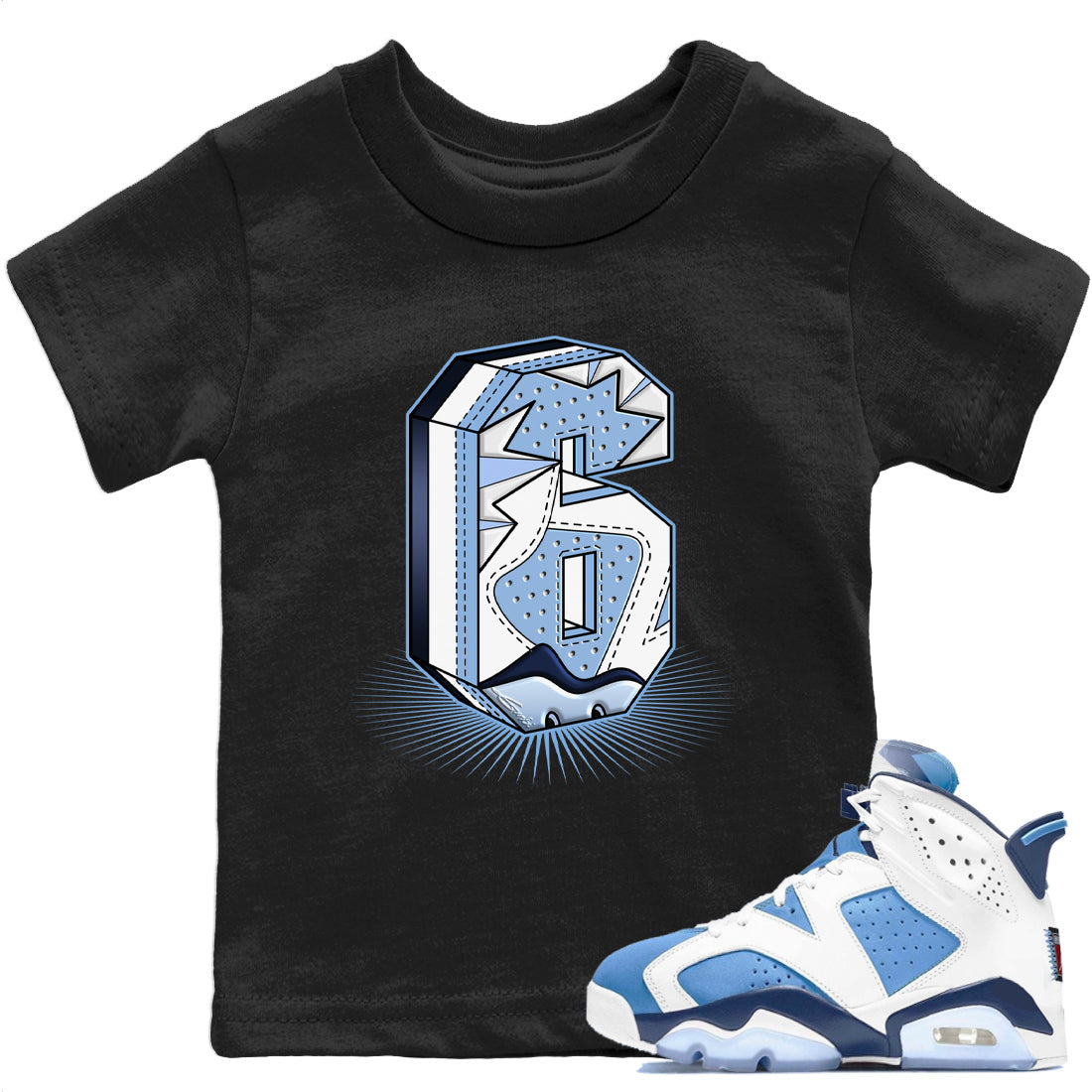 Six Statue Kids Tops - Air Jordan 6 UNC