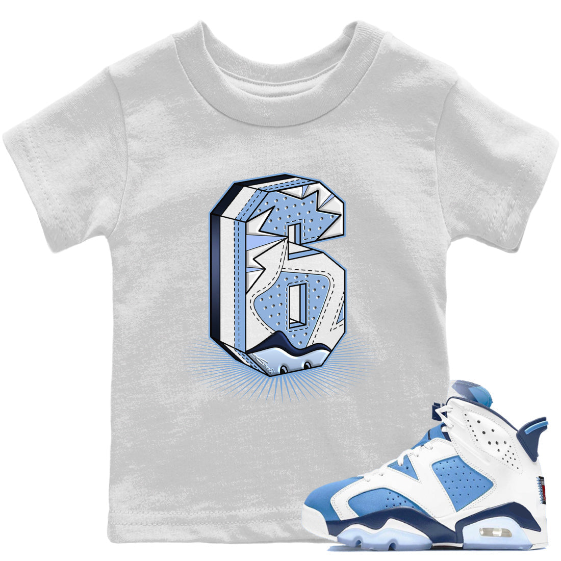 Six Statue Kids Tops - Air Jordan 6 UNC