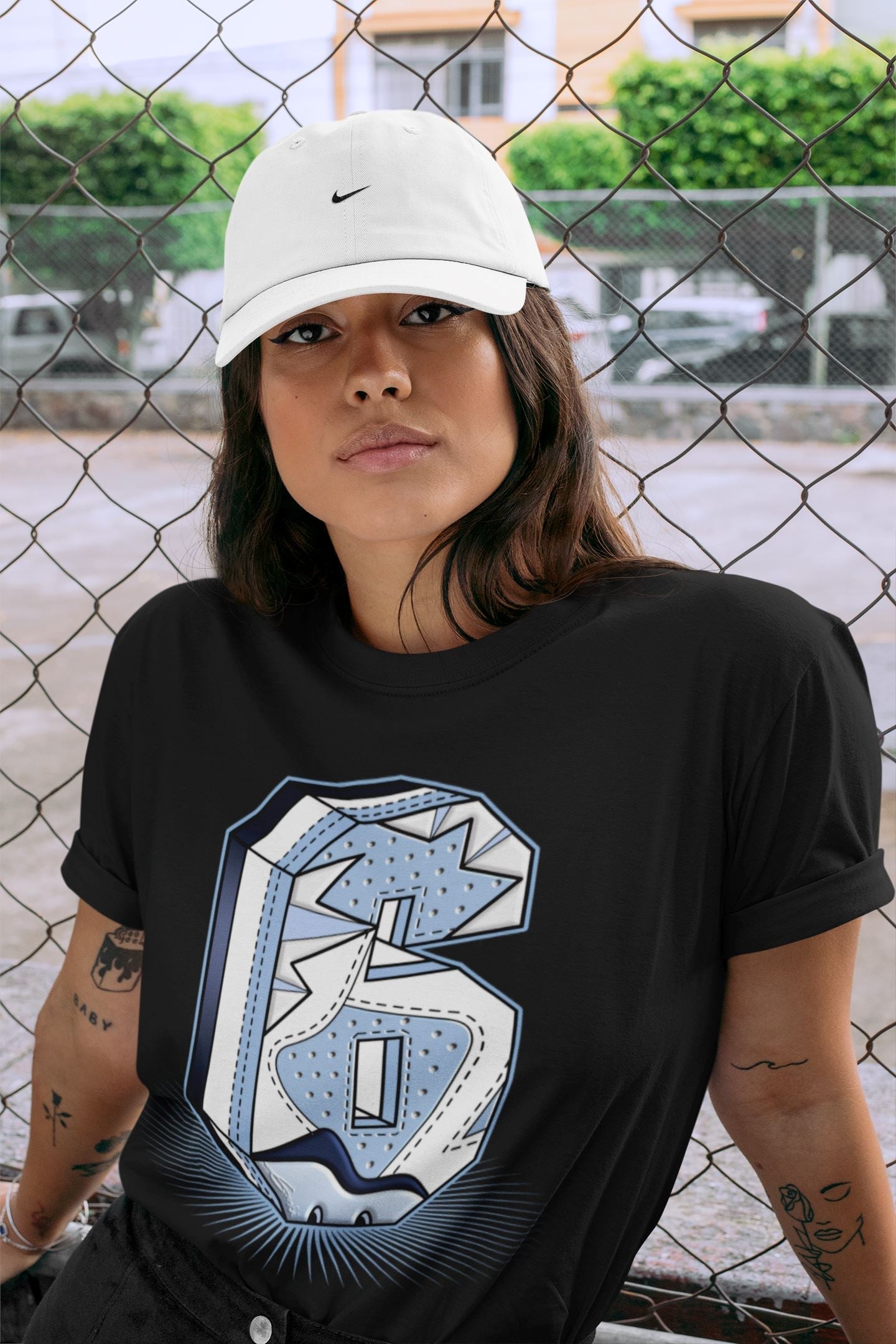 Six Statue Unisex Tops - Air Jordan 6 UNC