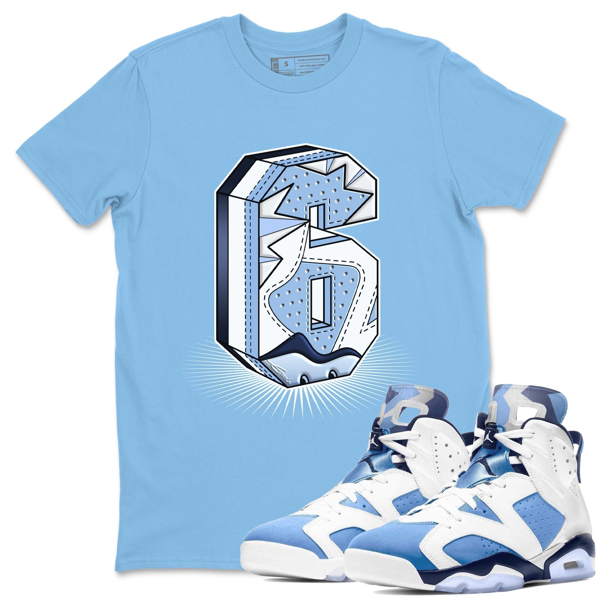 Six Statue Unisex Tops - Air Jordan 6 UNC