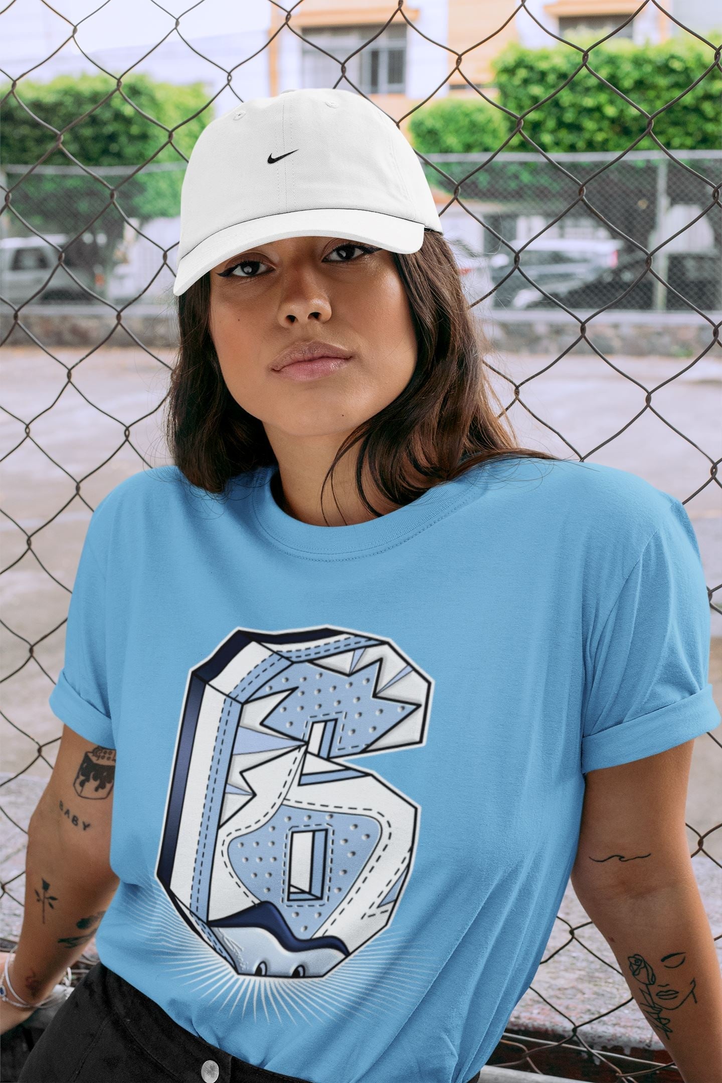 Six Statue Unisex Tops - Air Jordan 6 UNC