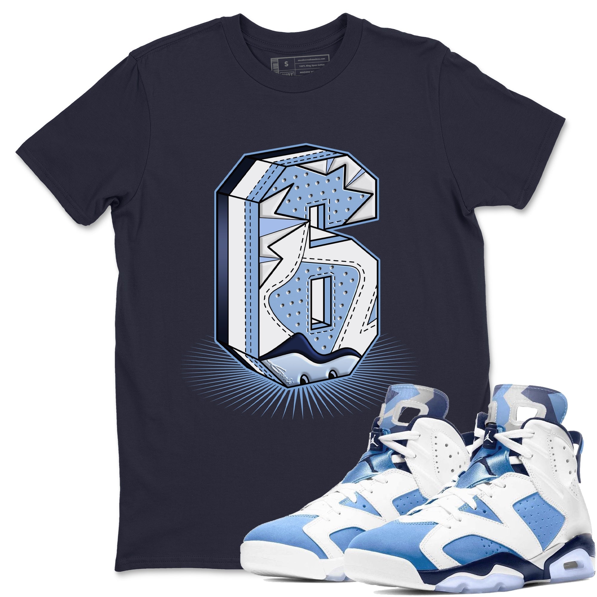 Six Statue Unisex Tops - Air Jordan 6 UNC